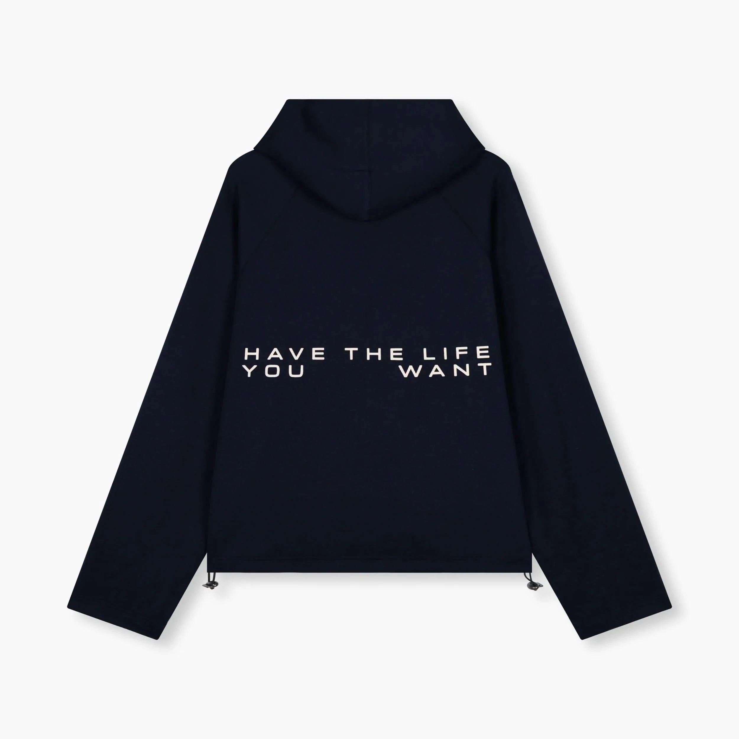 Airy Quarter Zip Hoodie - Navy Blue