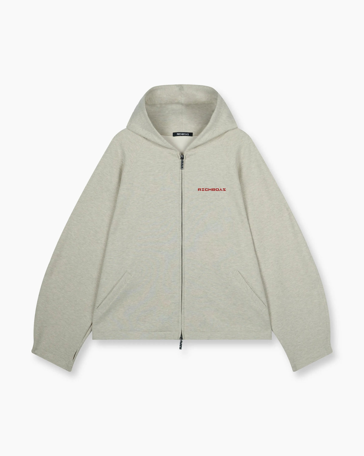 CLANE SHEER AIRY ZIP HOODIE Airy Zip Hoodie - Gray