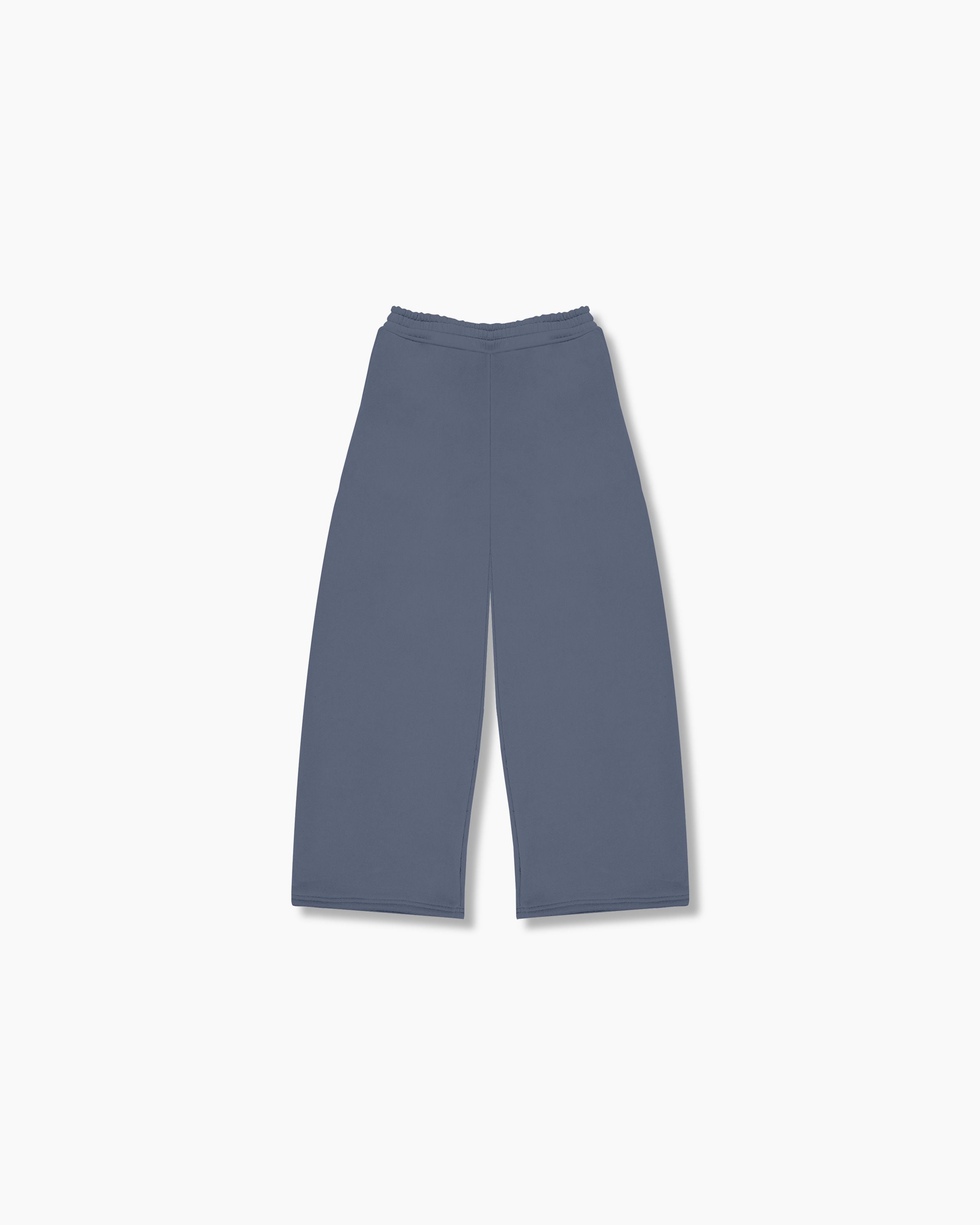 Wide Leg Sweatpants - Dull Blue