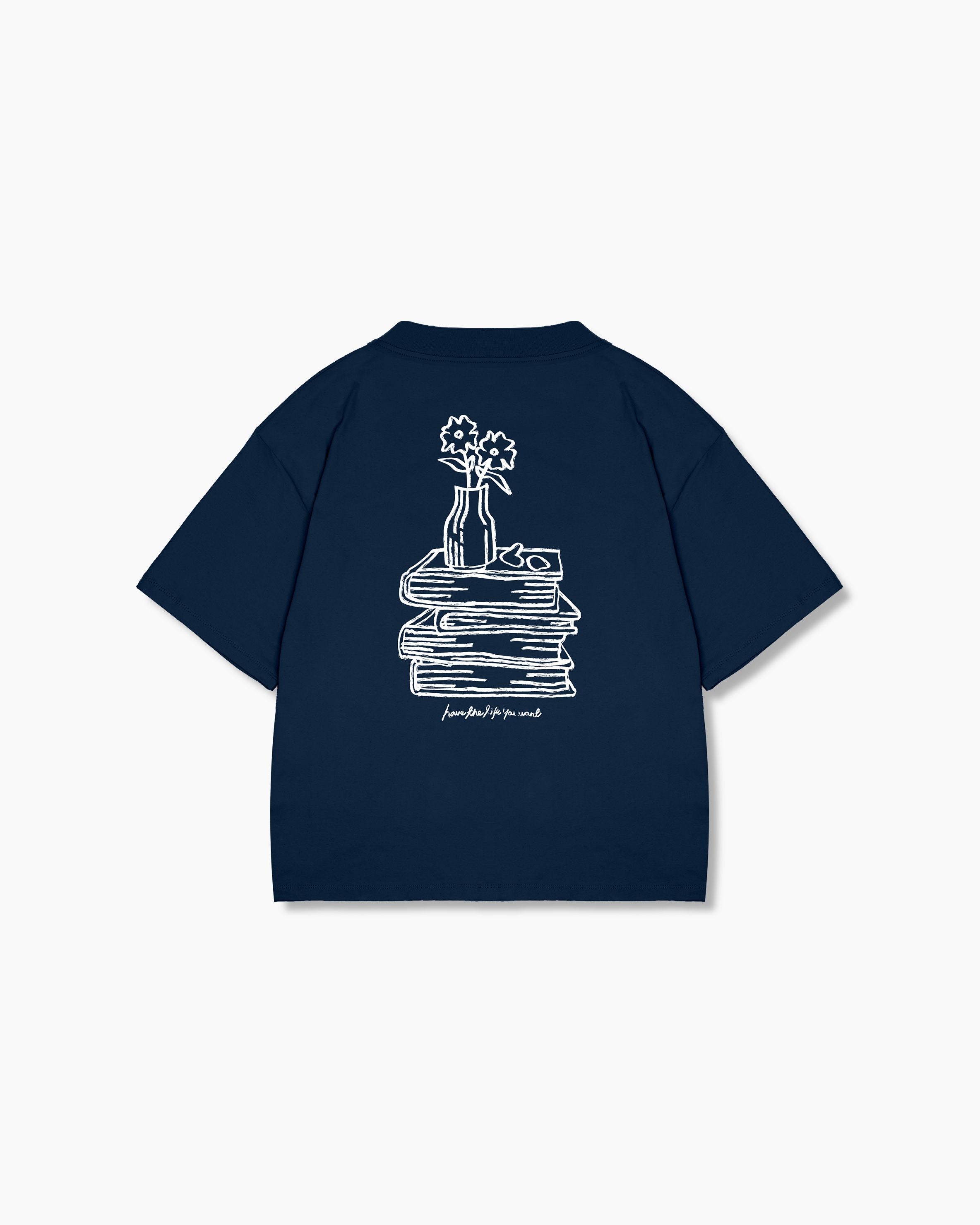 Premium Box Tee - Navy Blue