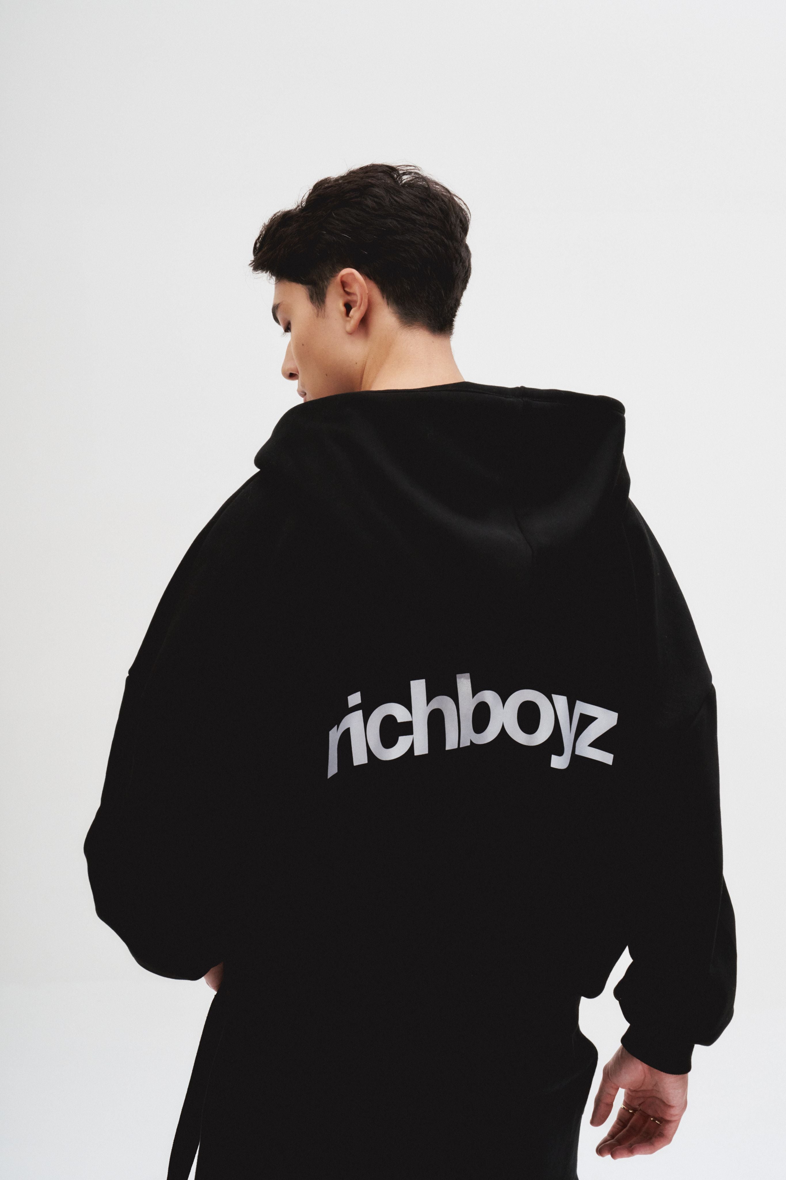 Double Zip Box Hoodie - Cosmic Black