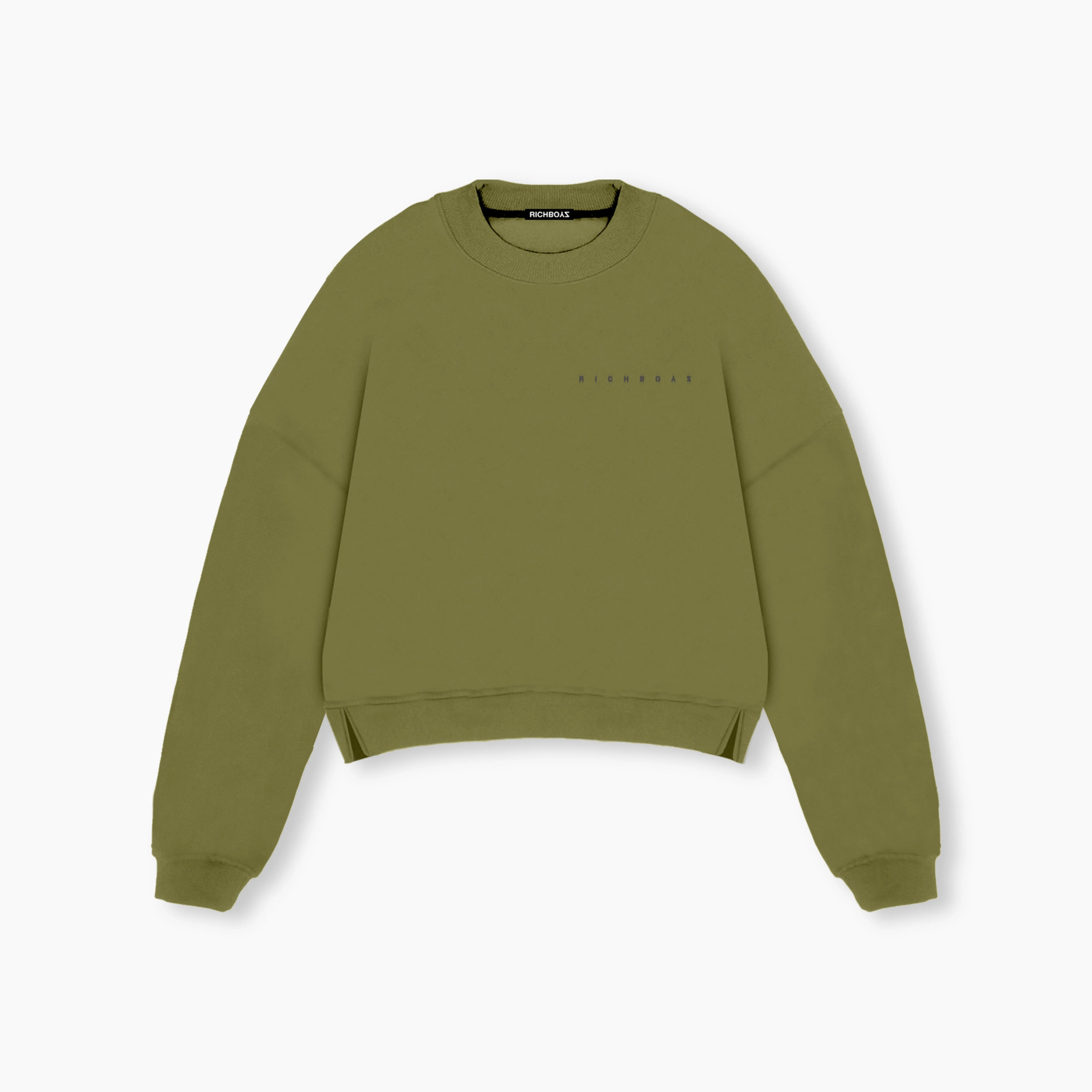 CROPPED SWEATER - MOSS