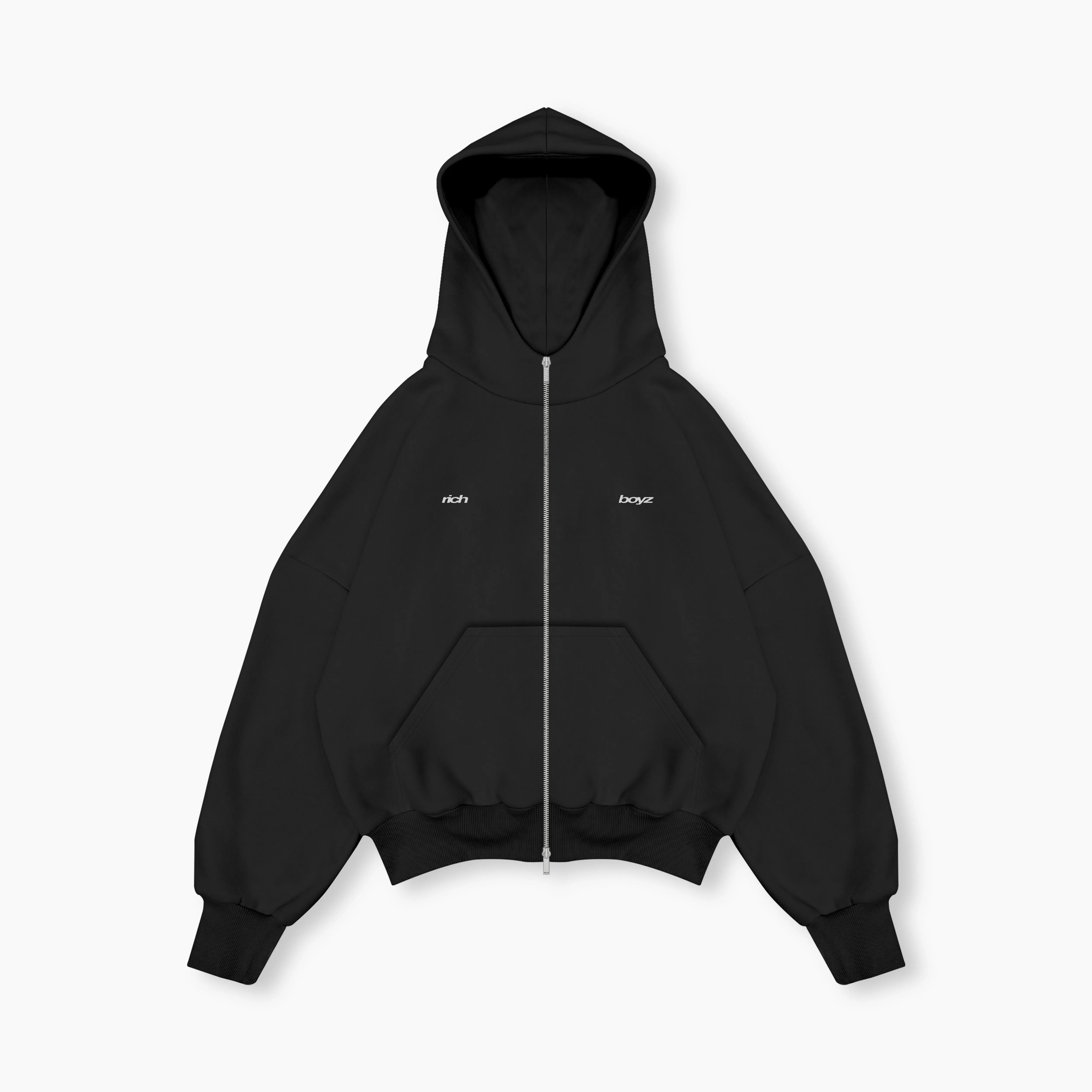 Double Zip Box Hoodie - Asphalt