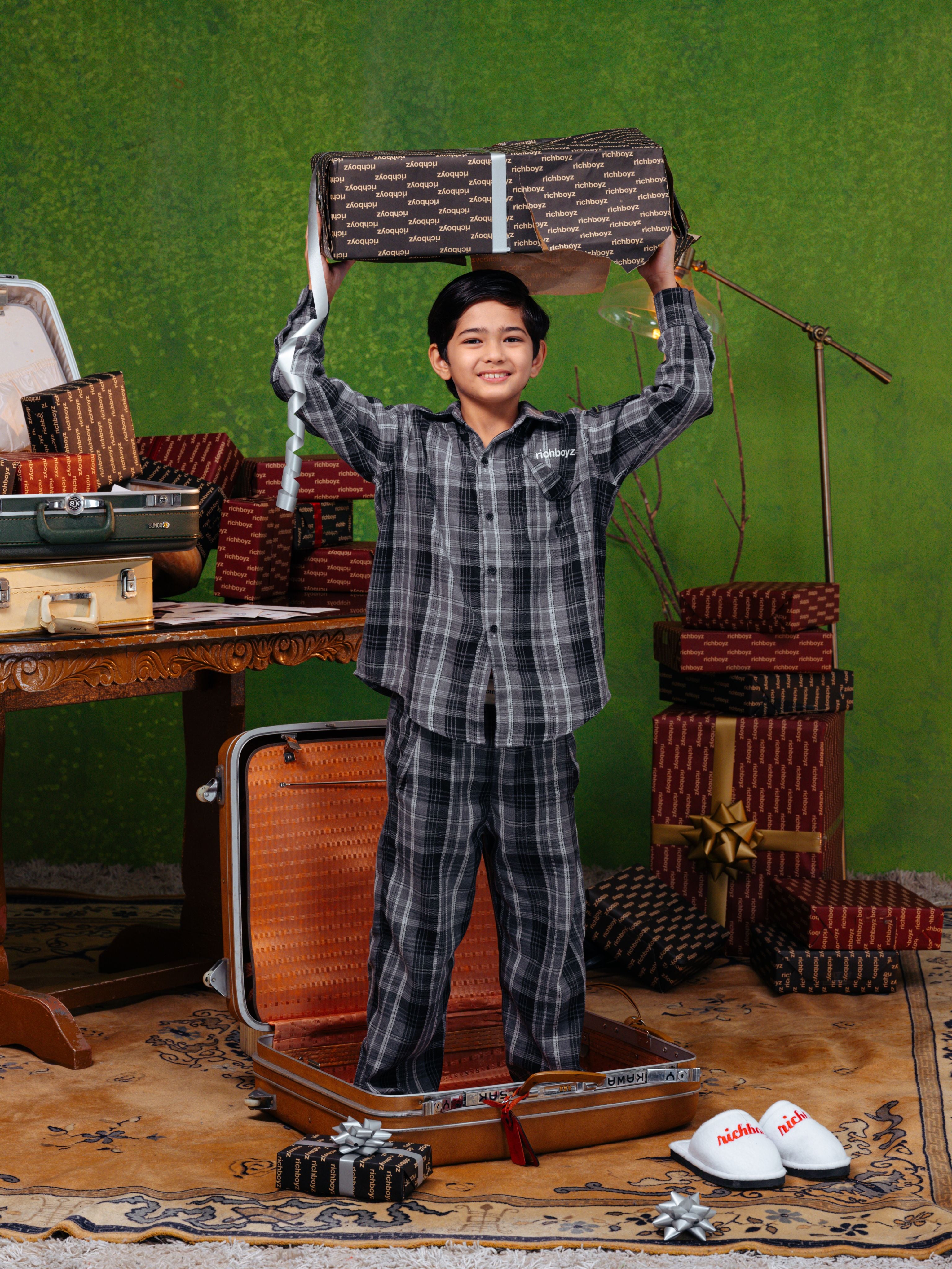 Kids PJ Long Sleeve - Frost Black