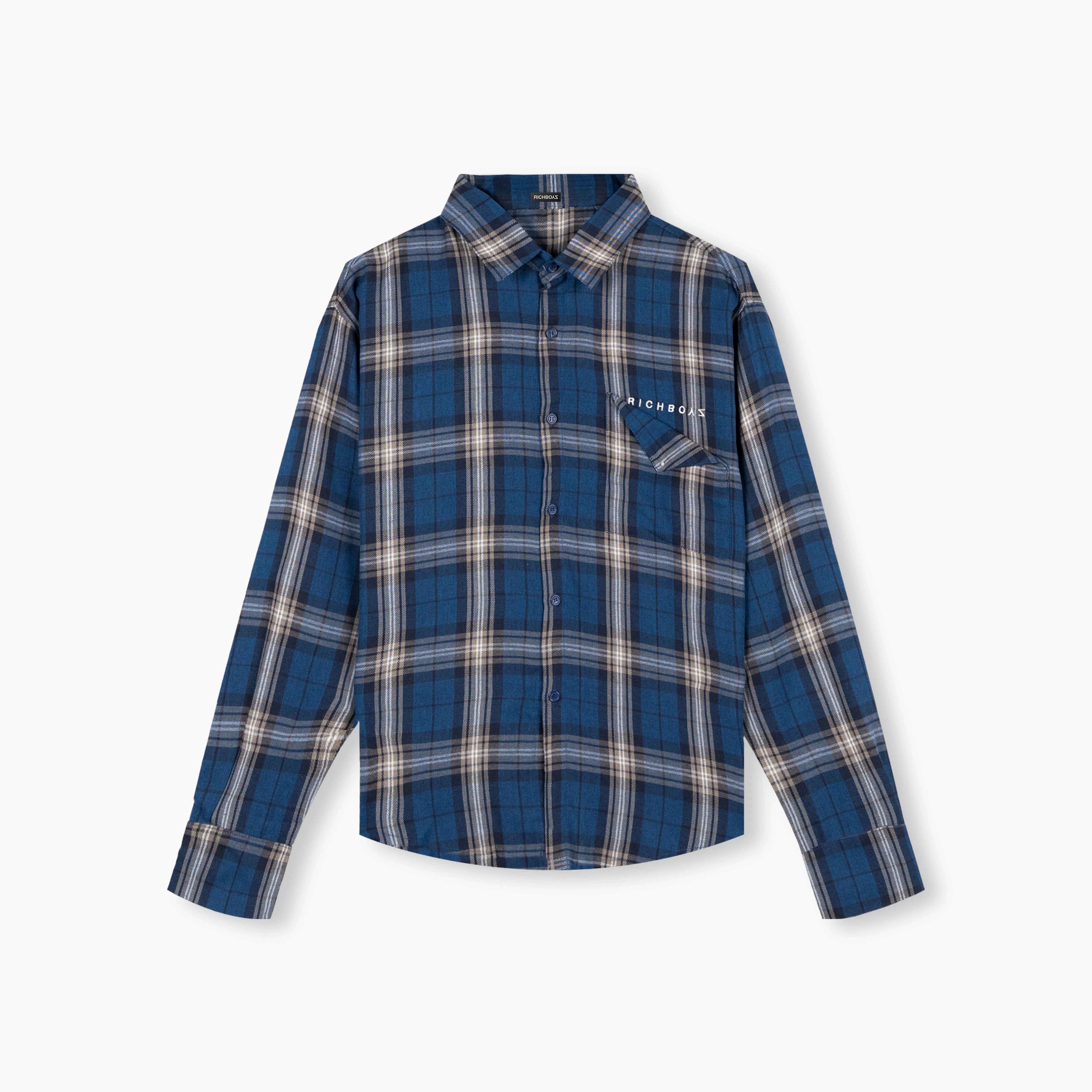 Flannel Long sleeves - Pacific Blue