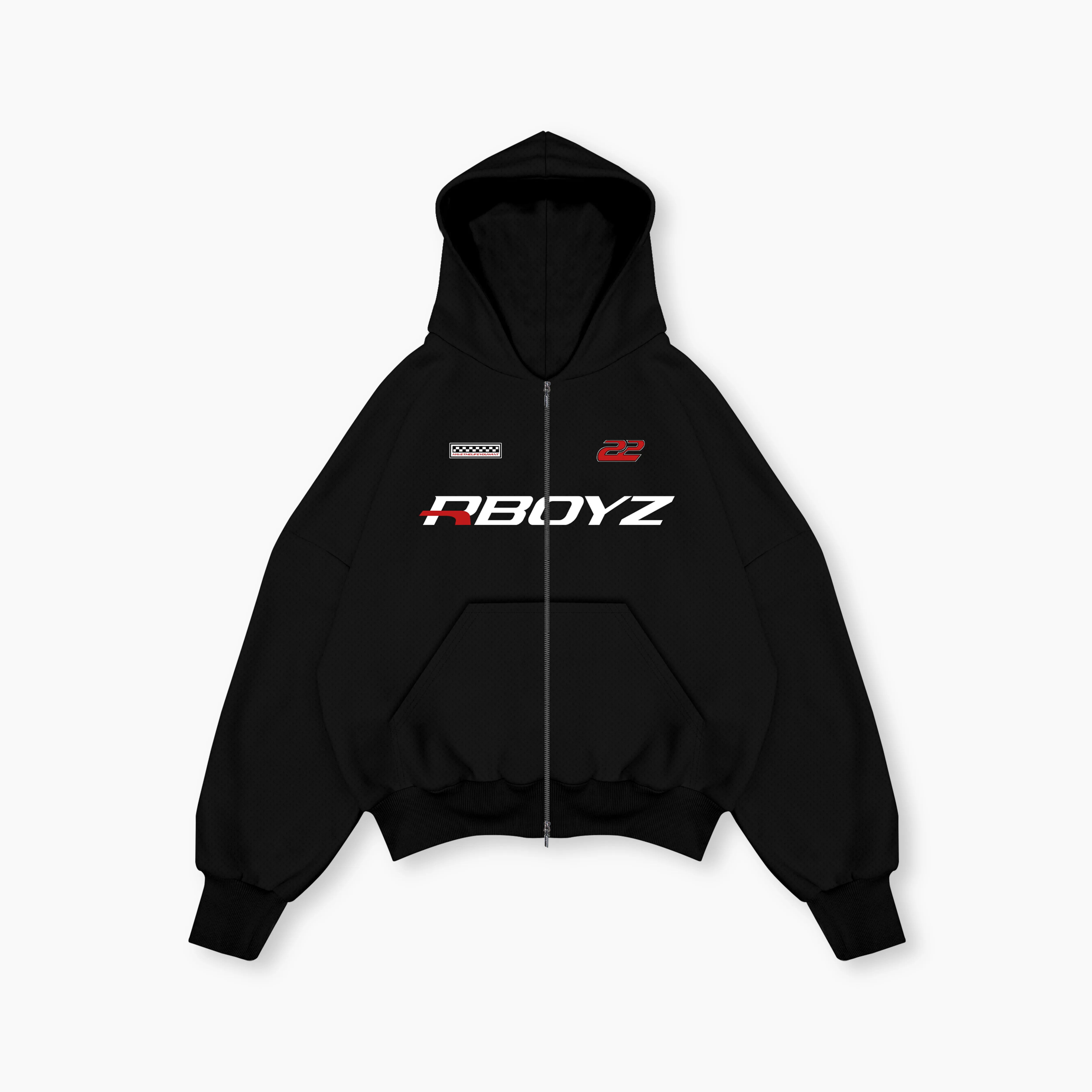 Zip Motion Hoodie - Black