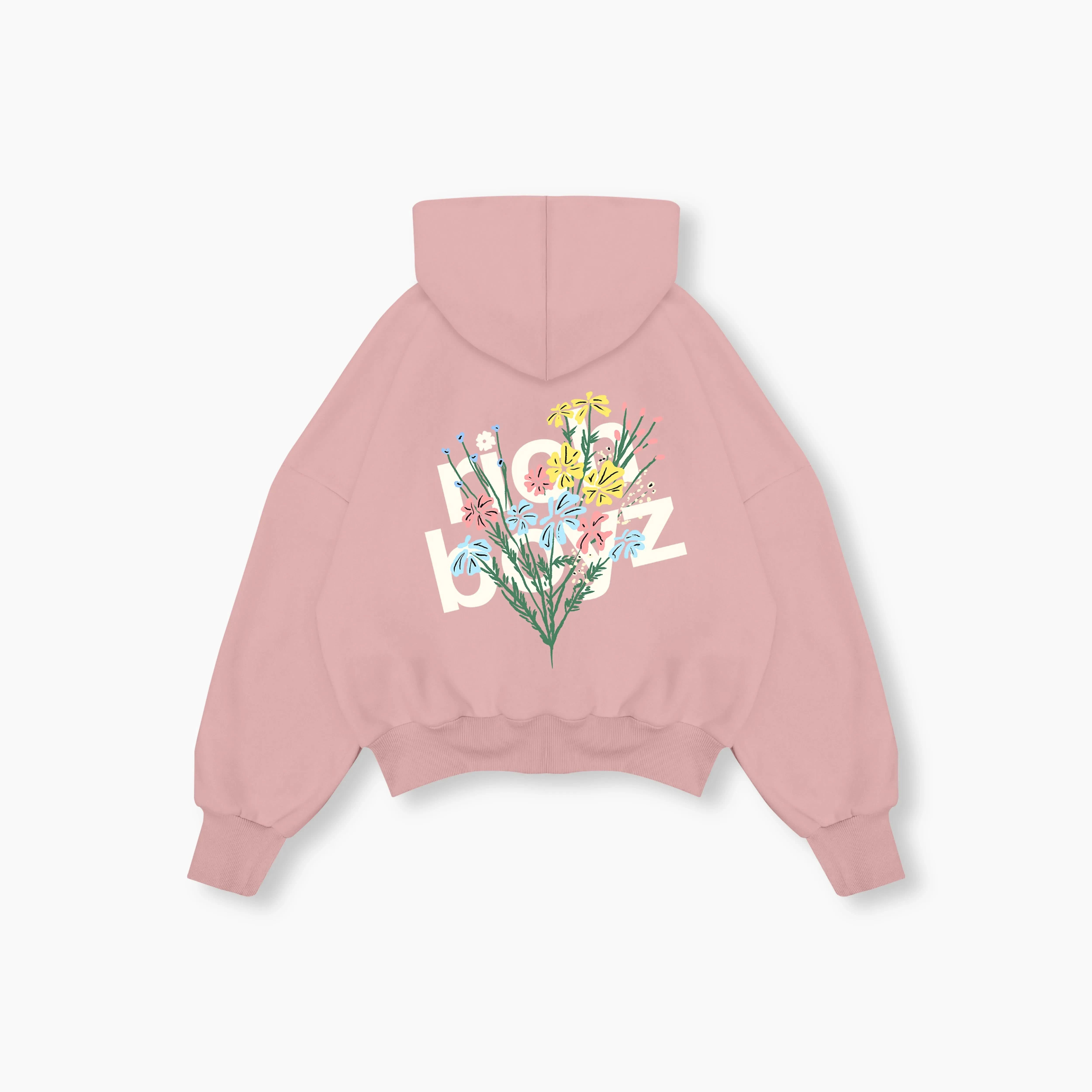 Double Zip Box Hoodie - Pink