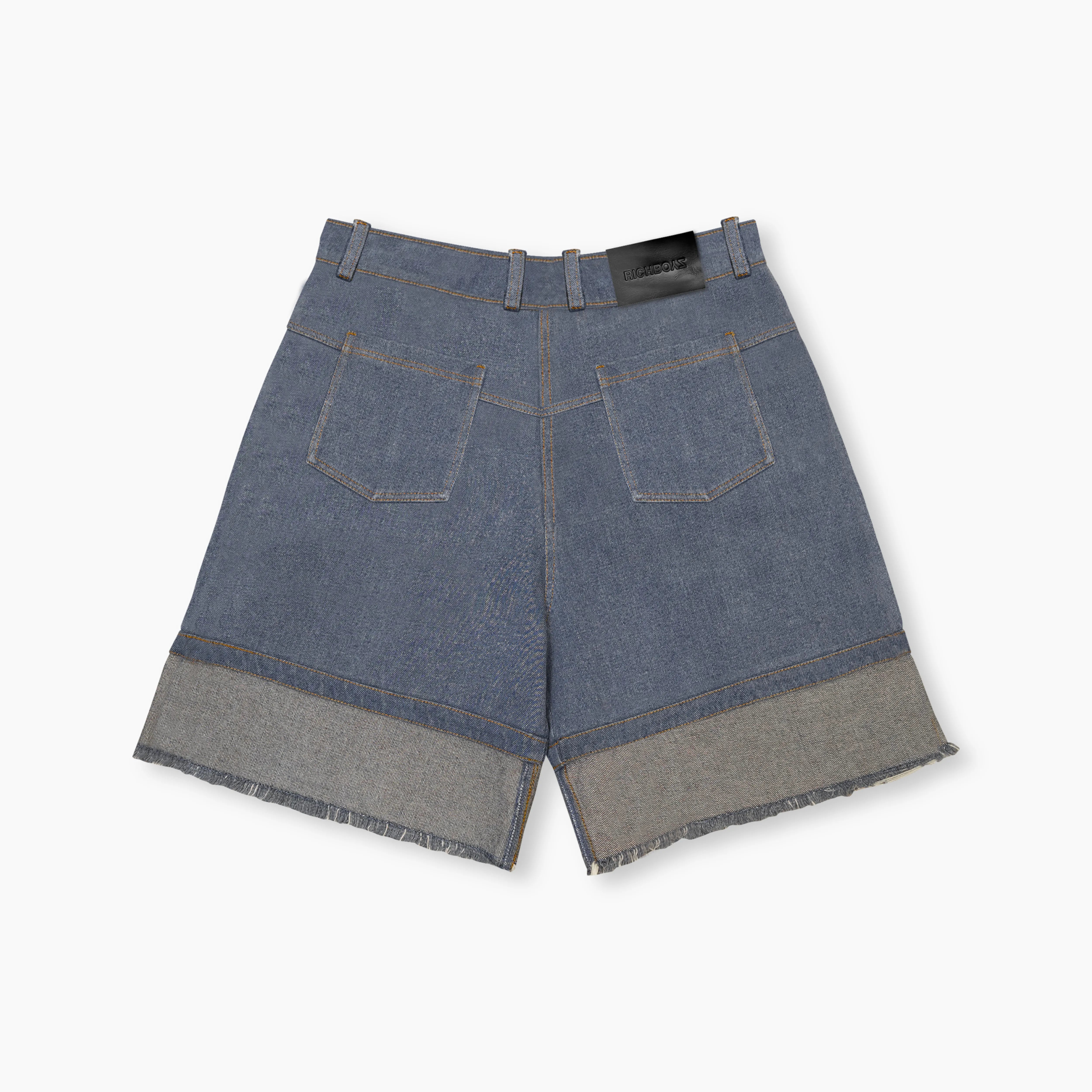 Inverse Denim Shorts - Dull Blue