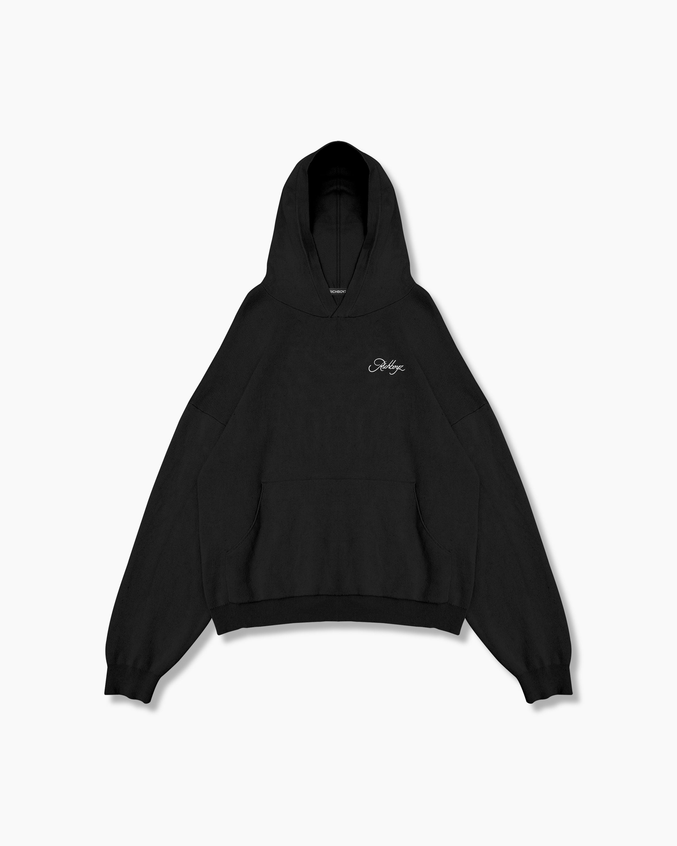 Knitted Hoodie - Obsidian