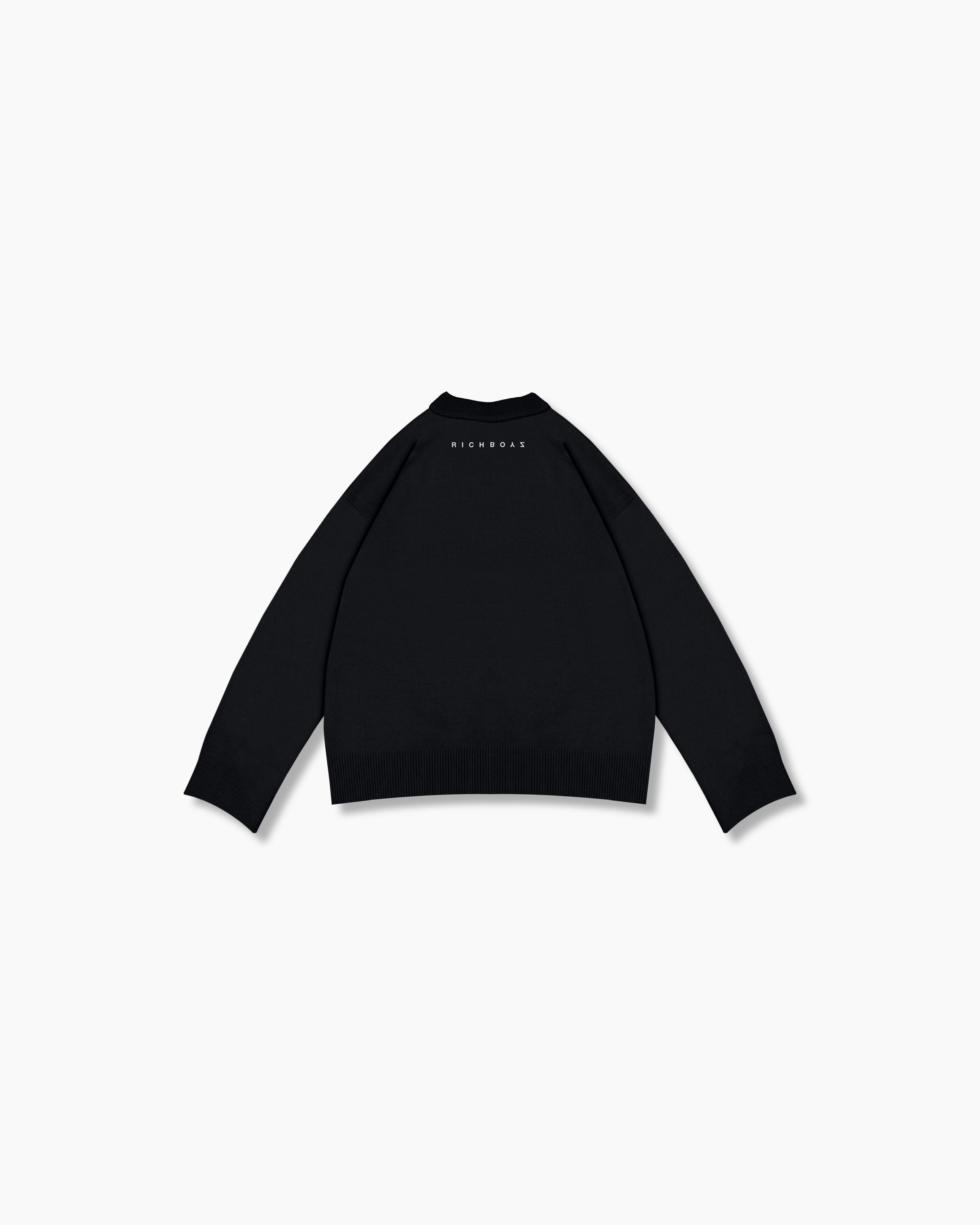 Knitted Porcelain Sweater - Graphite