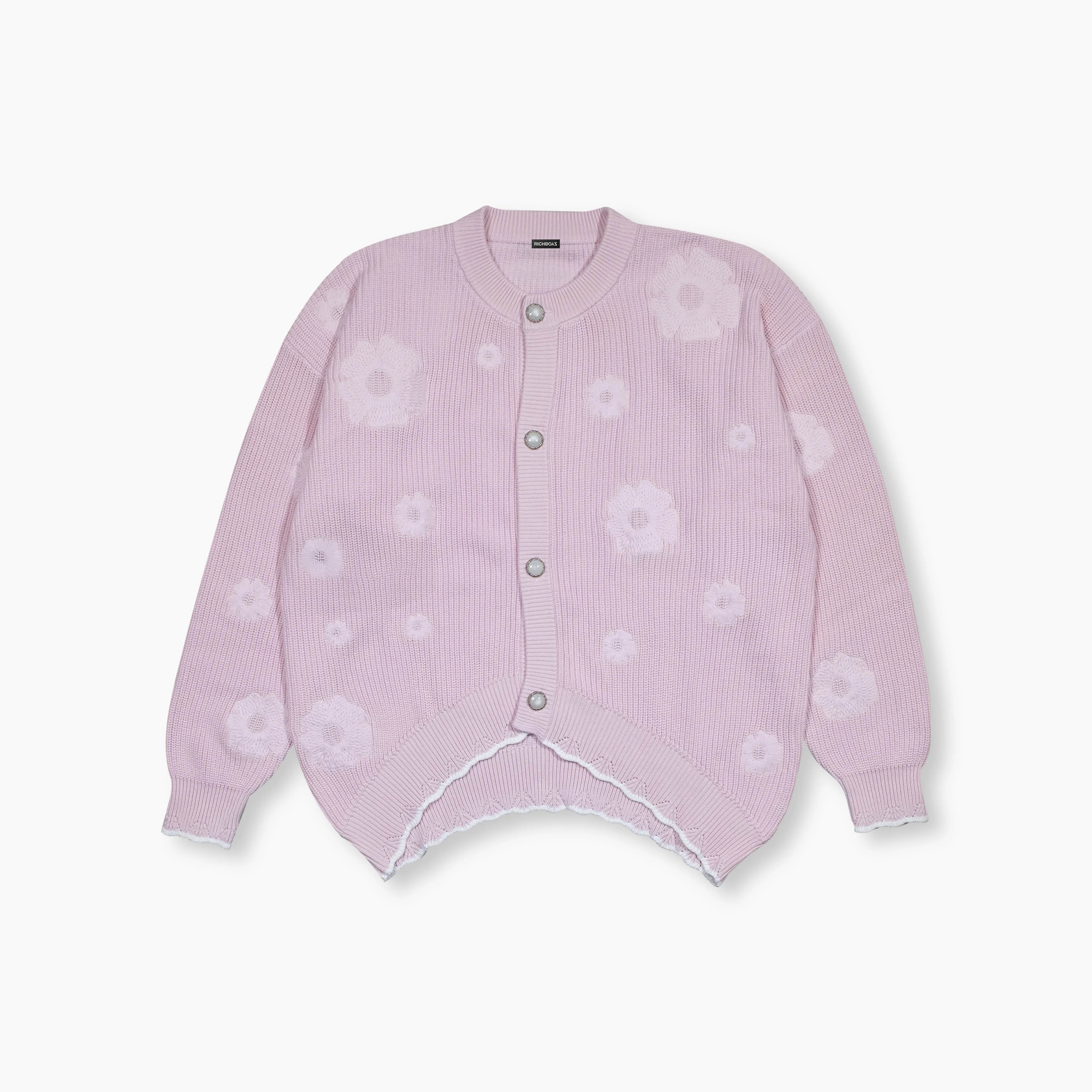 Knitted Cardigan - Pink