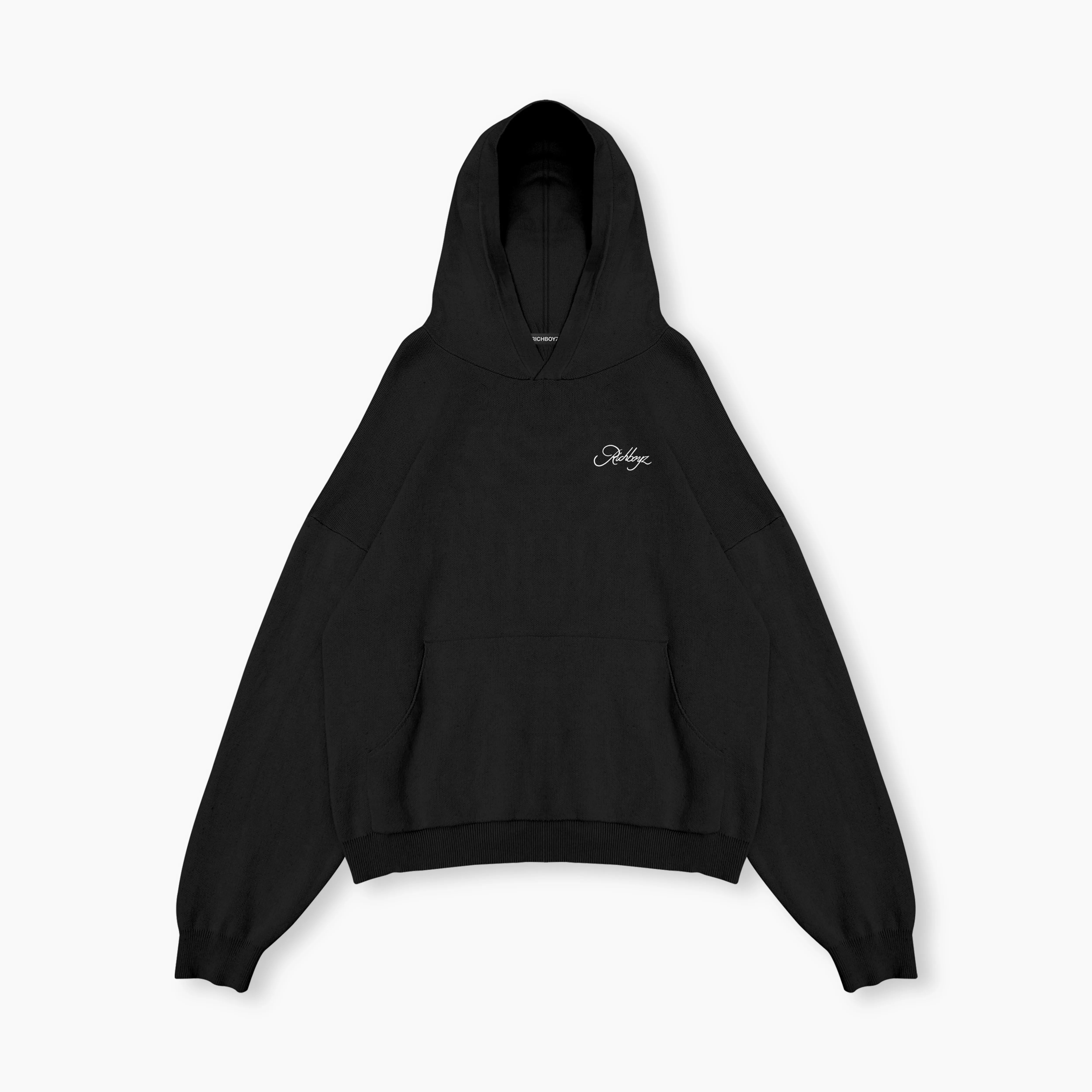 Knitted Hoodie - Obsidian