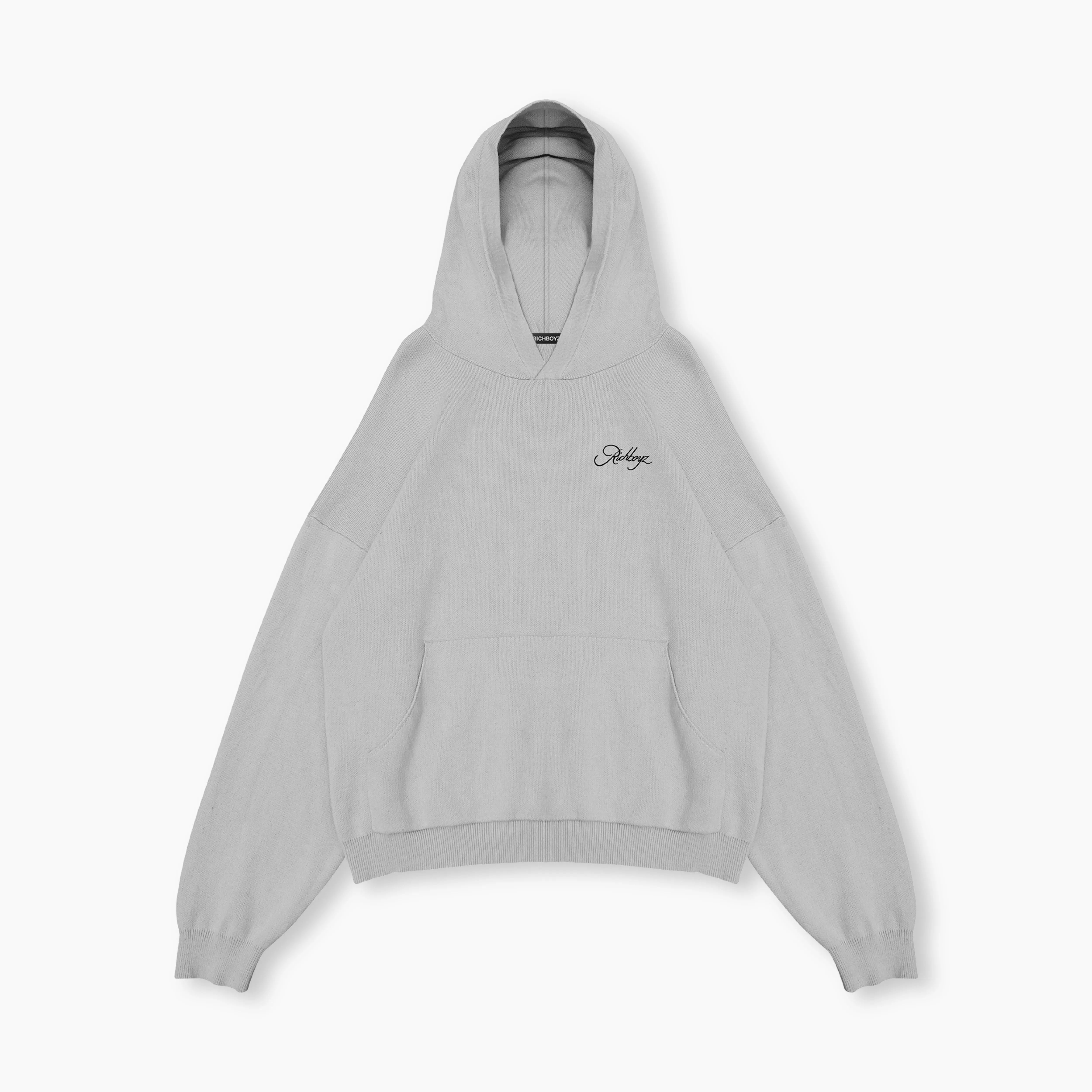 Knitted Hoodie - Pebble