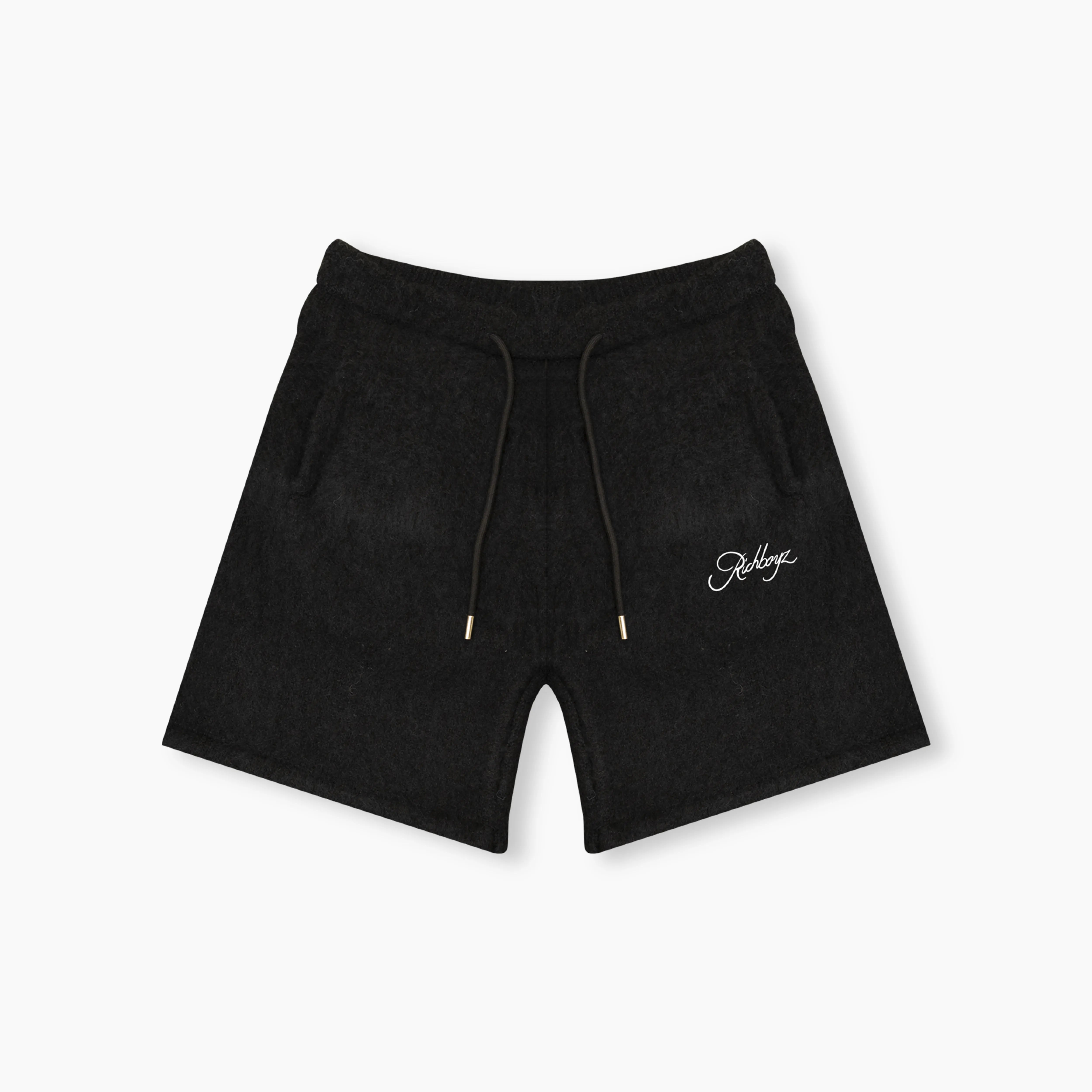 Knitted Mohair Shorts - Obsidian