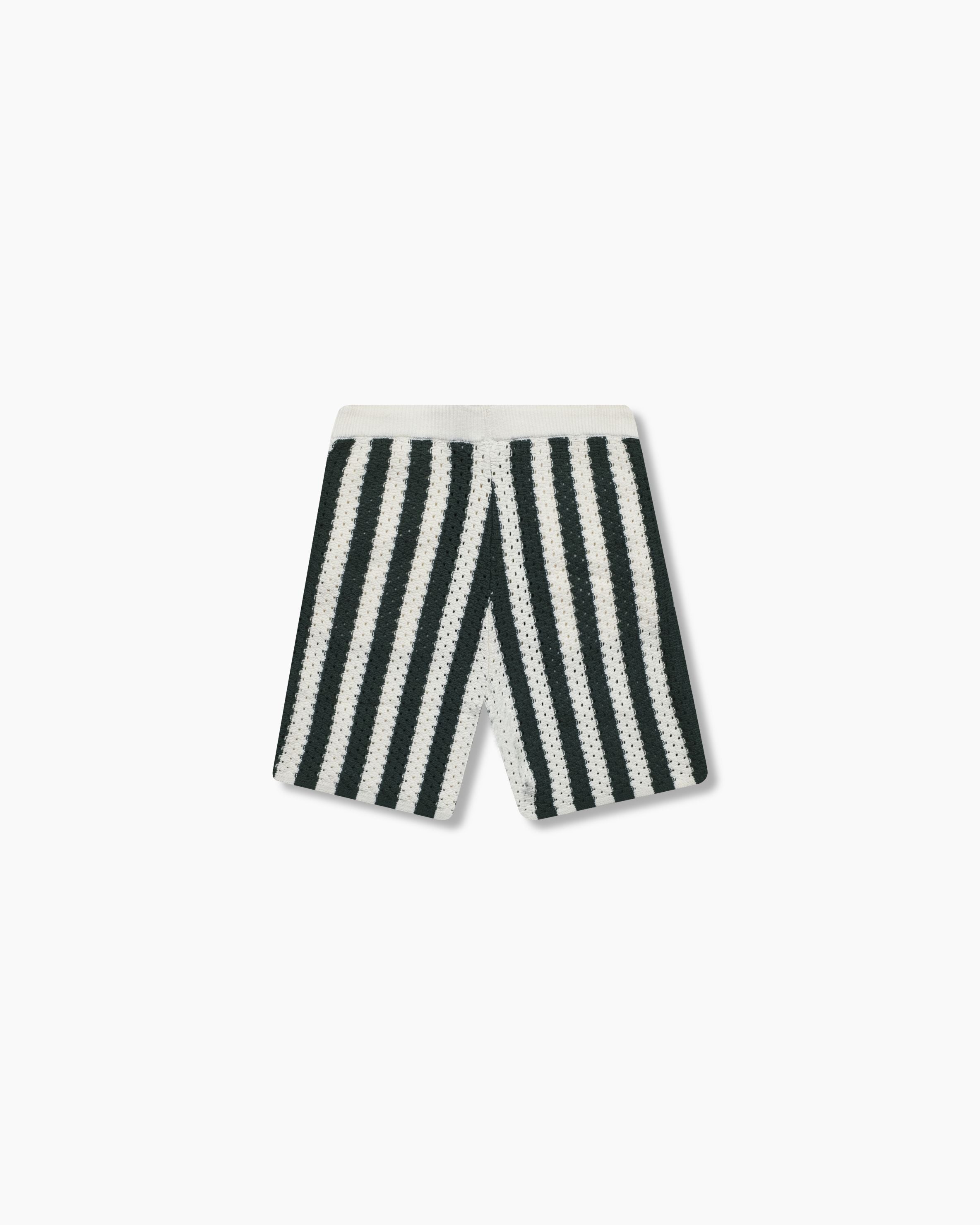 Knitted Pointelle Shorts - Leaf