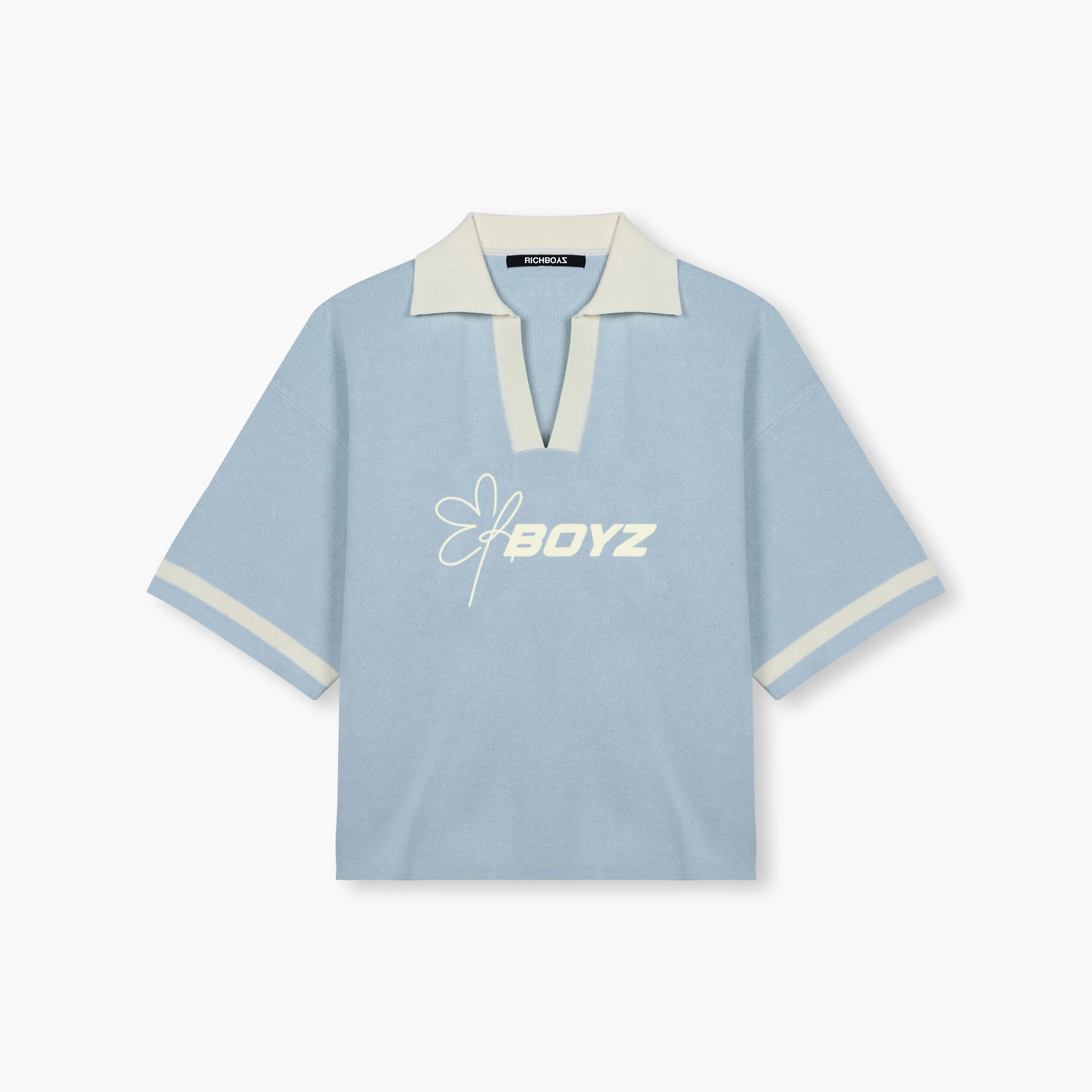 Knitted Polo - Sky