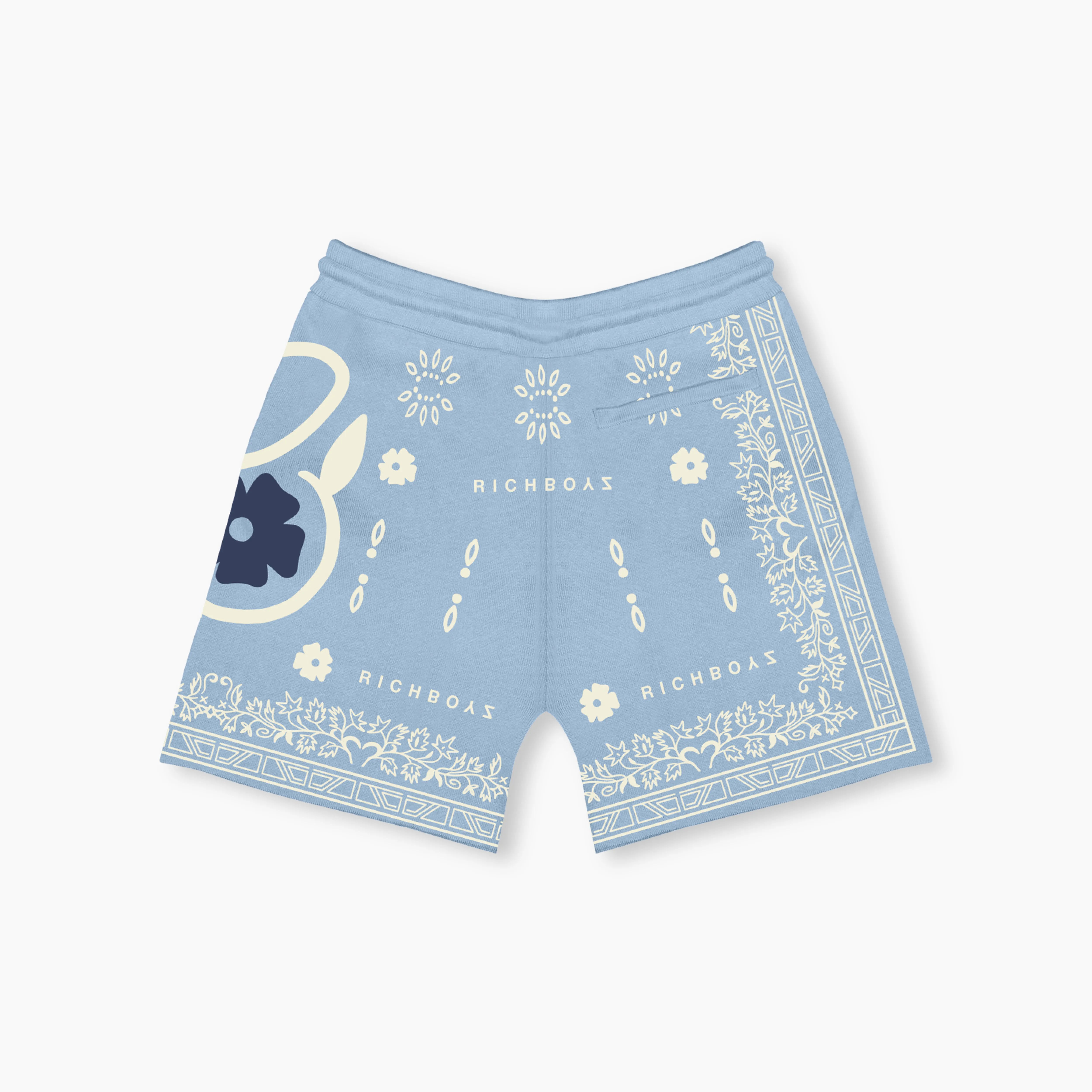 Knitted Porcelain Shorts - Sky