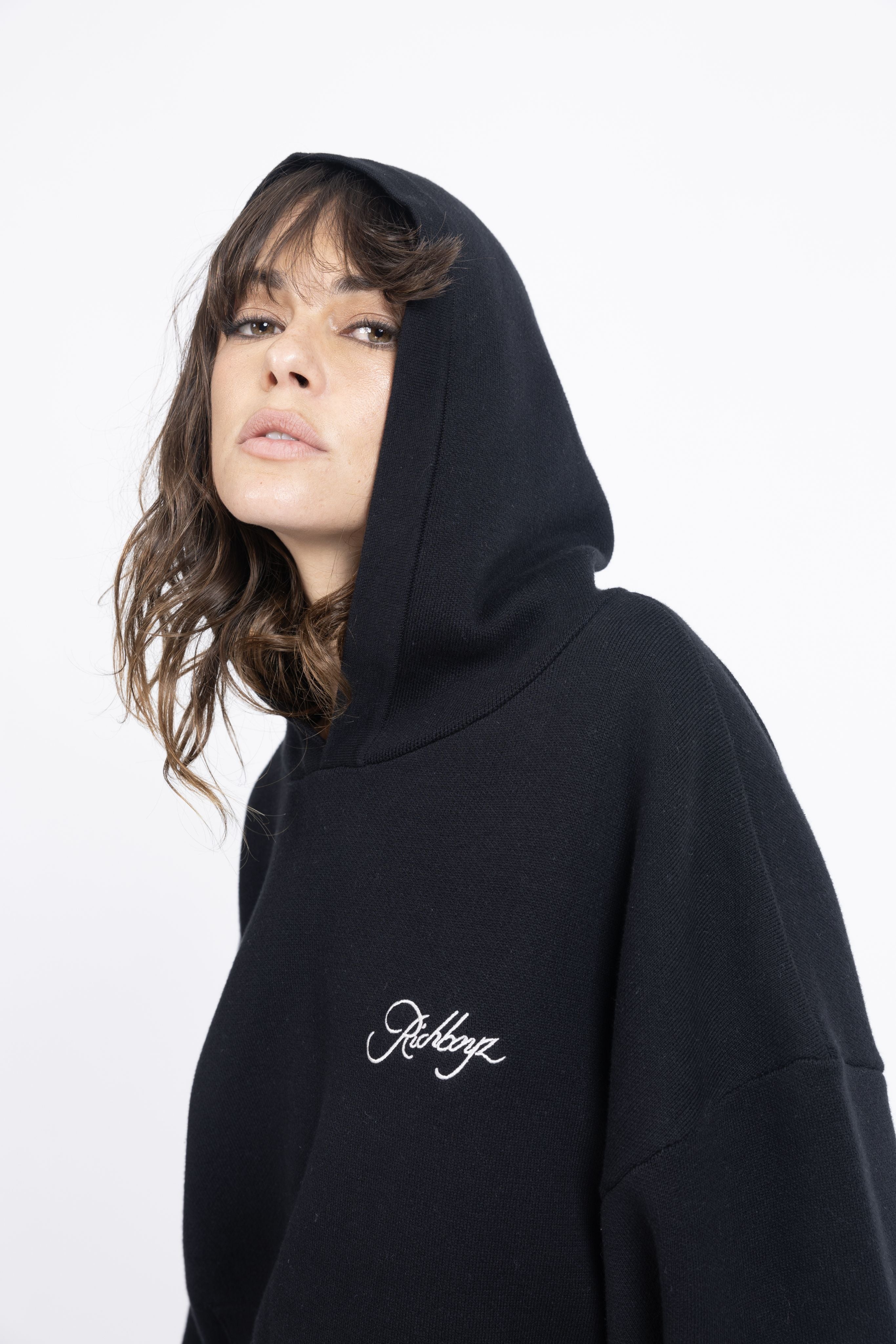 Knitted Hoodie - Obsidian