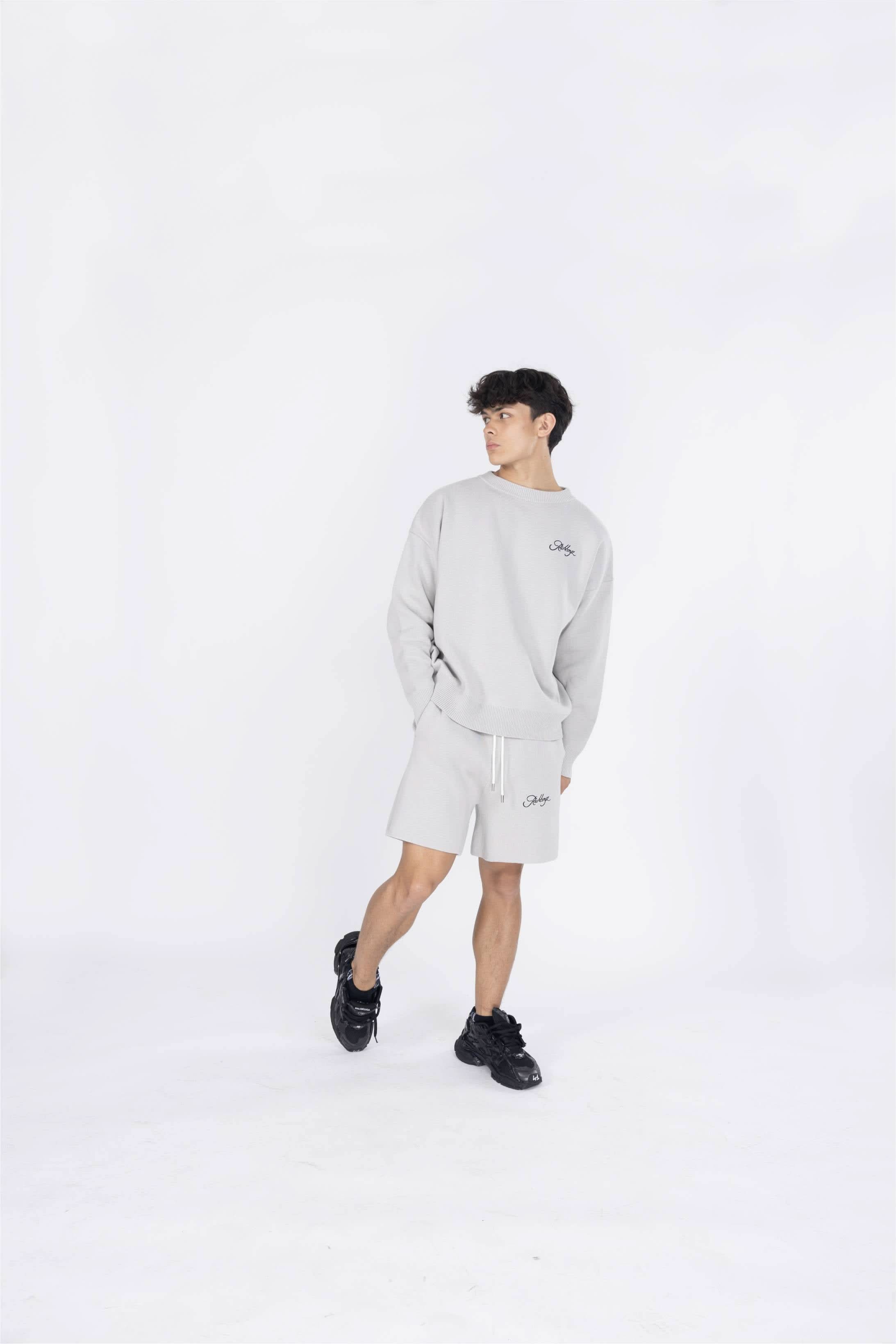 Knitted Shorts - Pebble