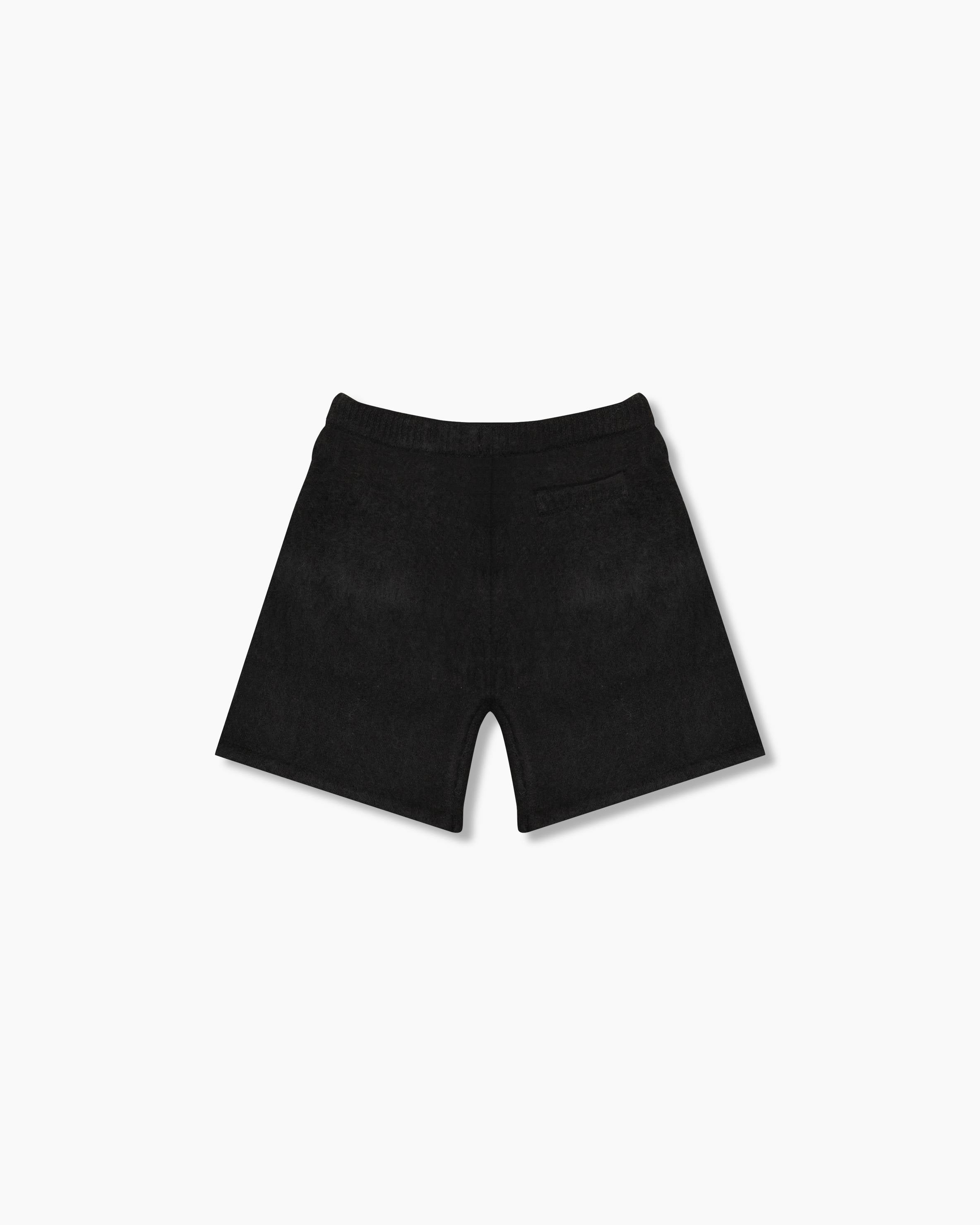 Knitted Mohair Shorts - Obsidian