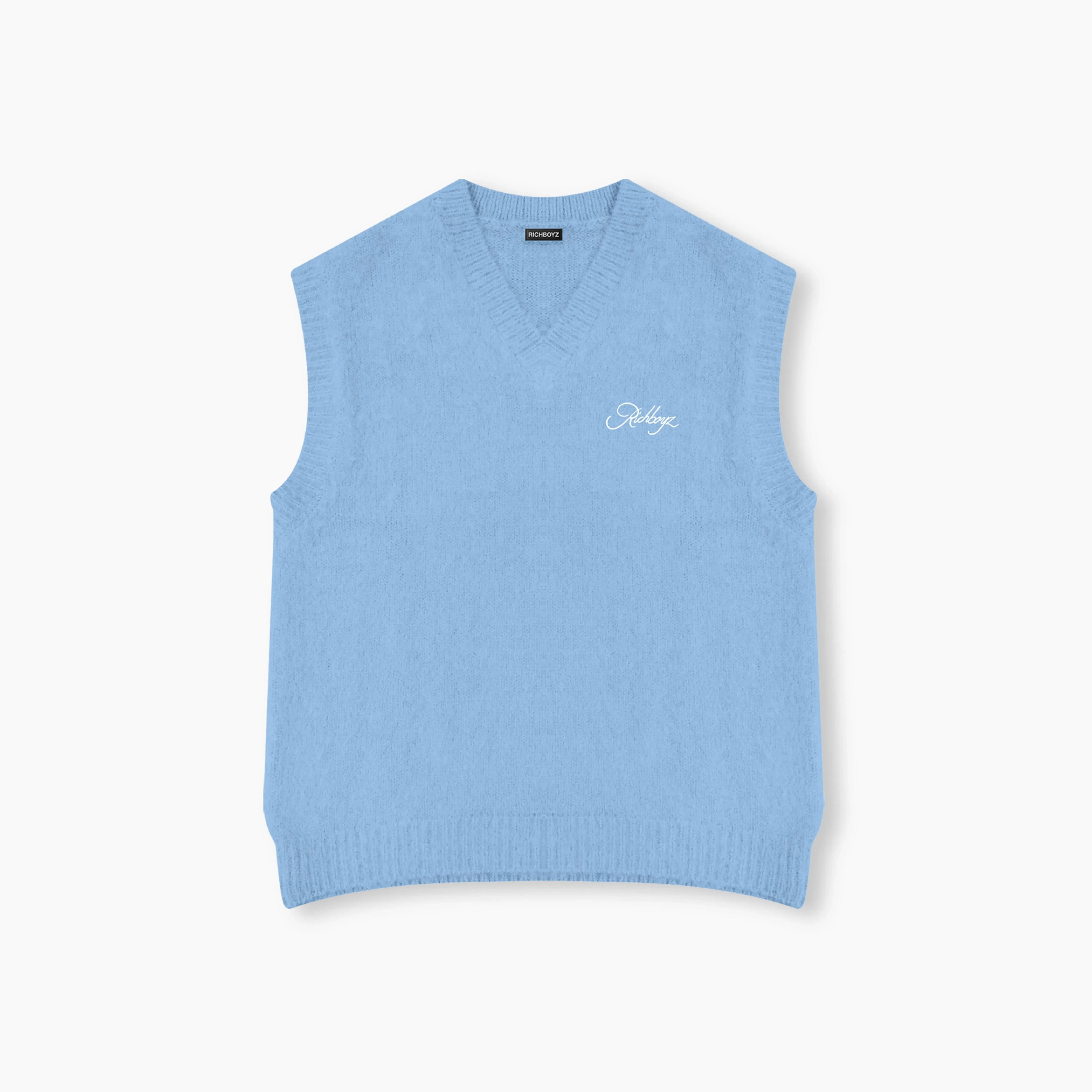 Knitted Mohair Vest - Sky