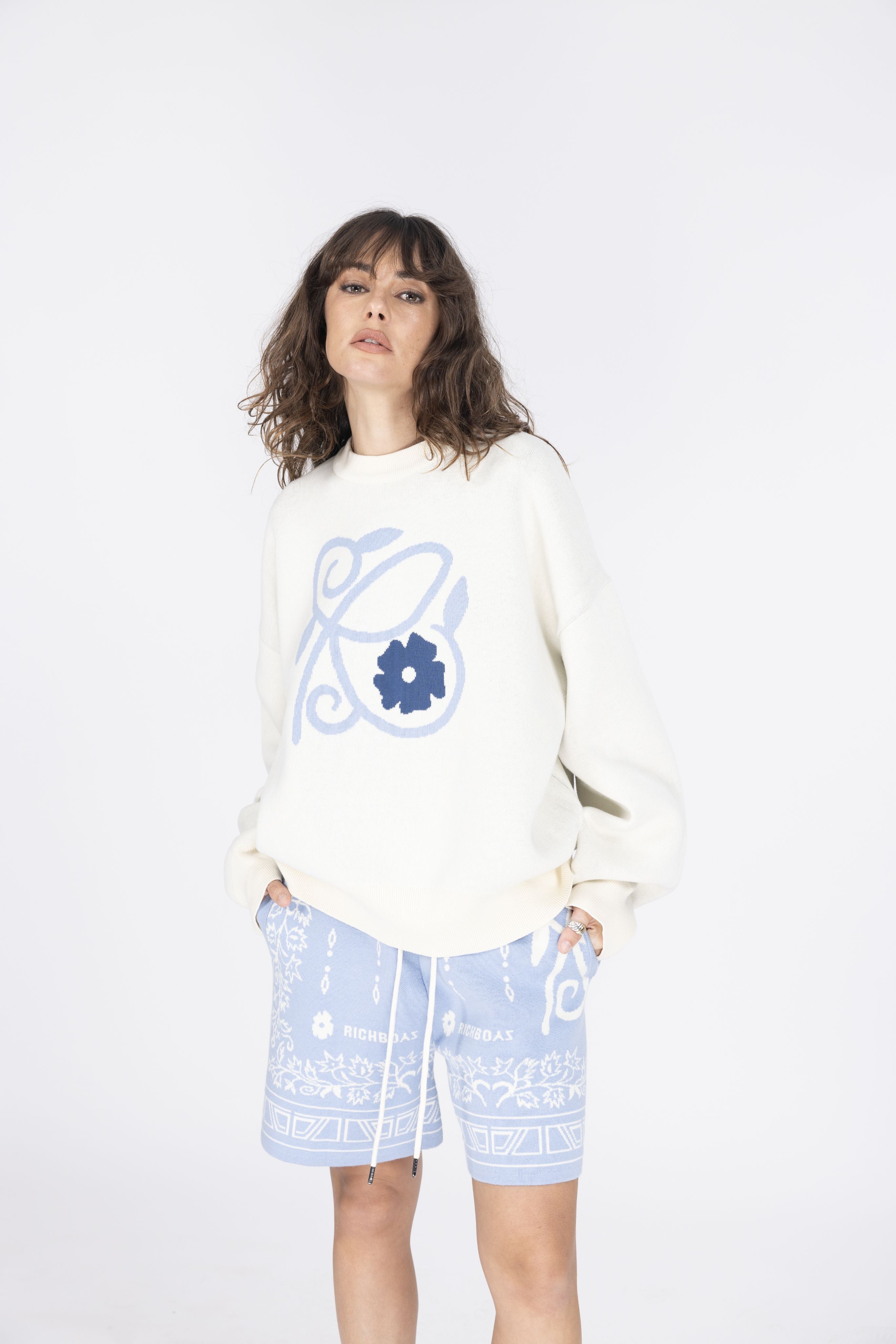 Knitted Porcelain Sweater - Champagne