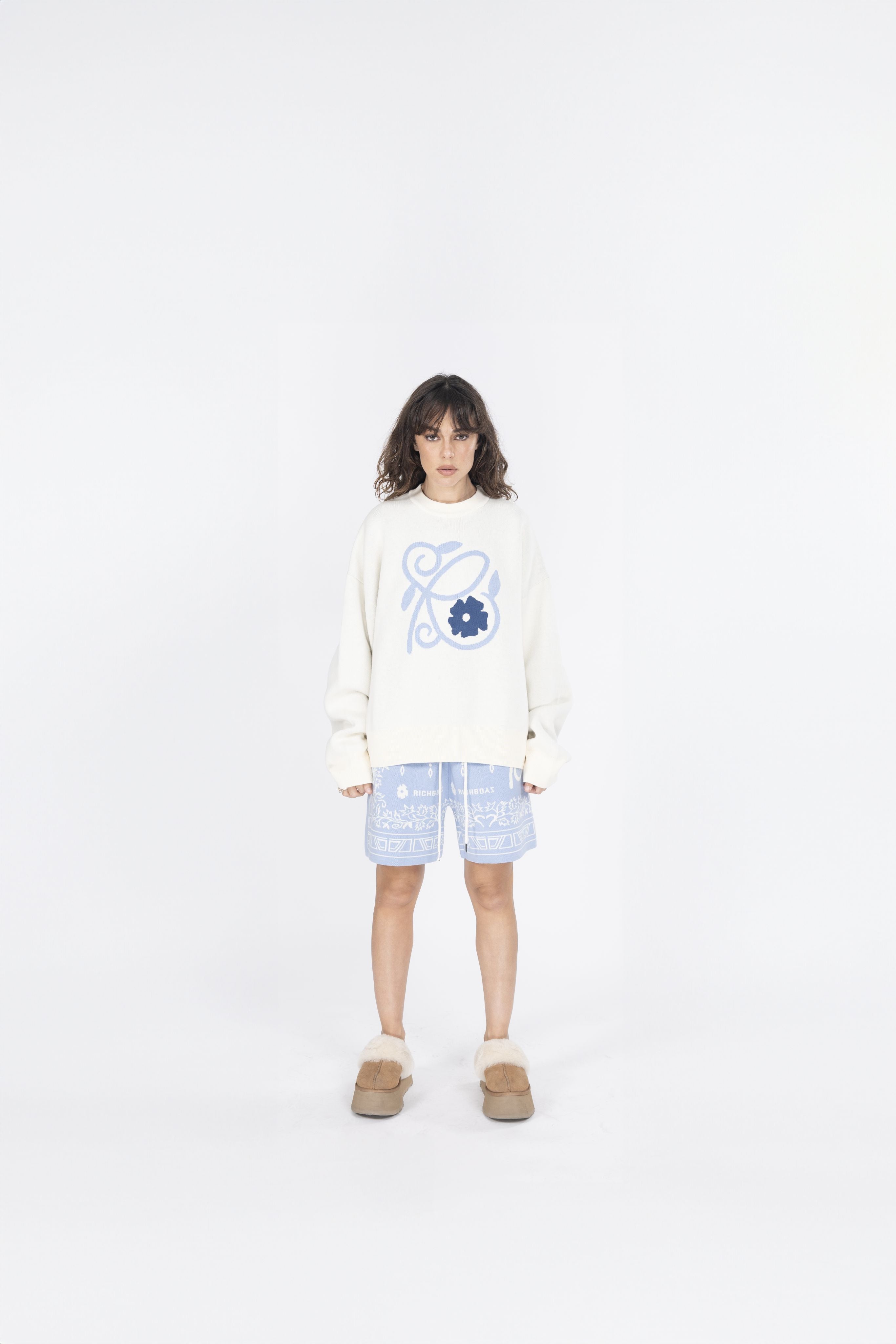 Knitted Porcelain Sweater - Champagne