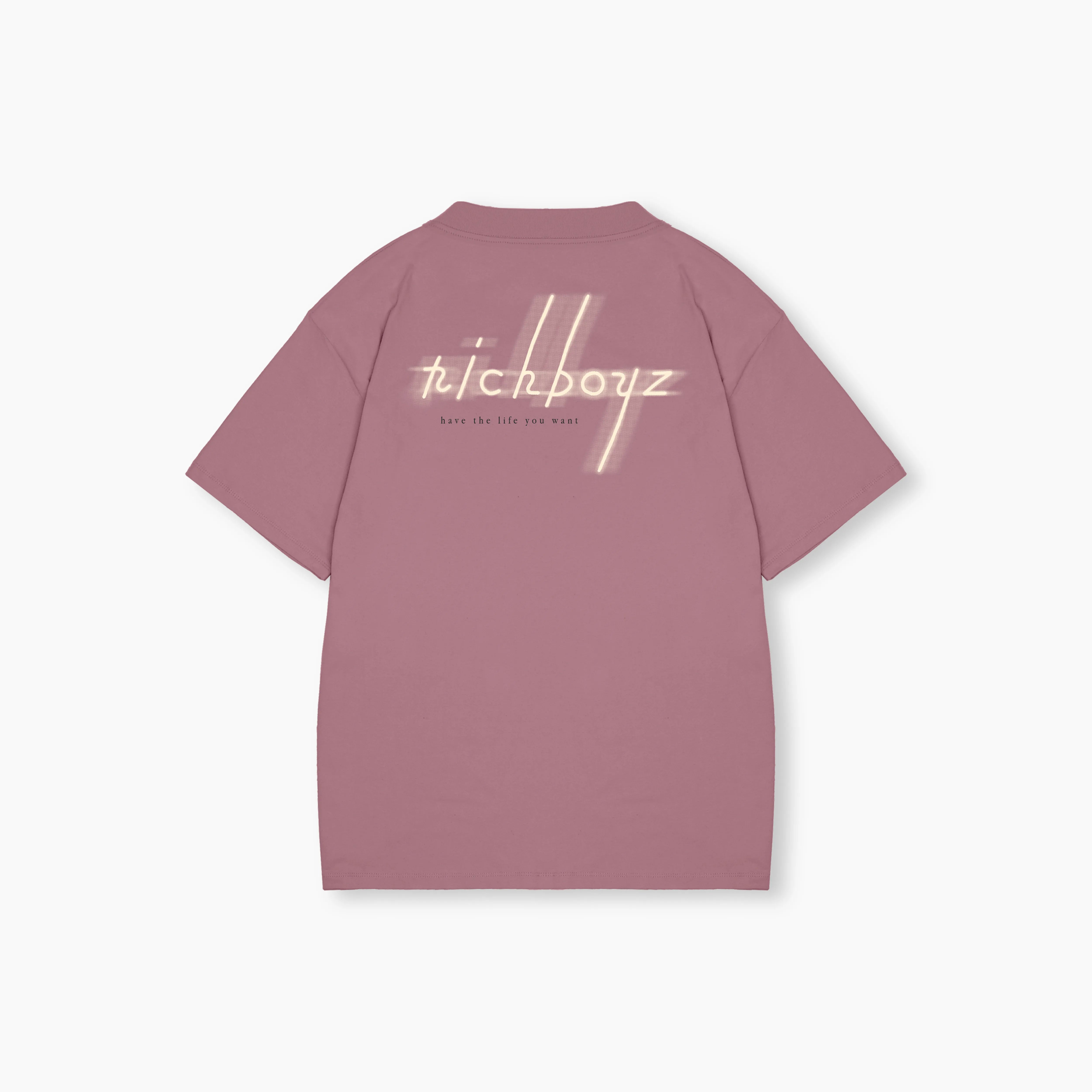 Relaxed Drop Shoulder Tee - Mauve