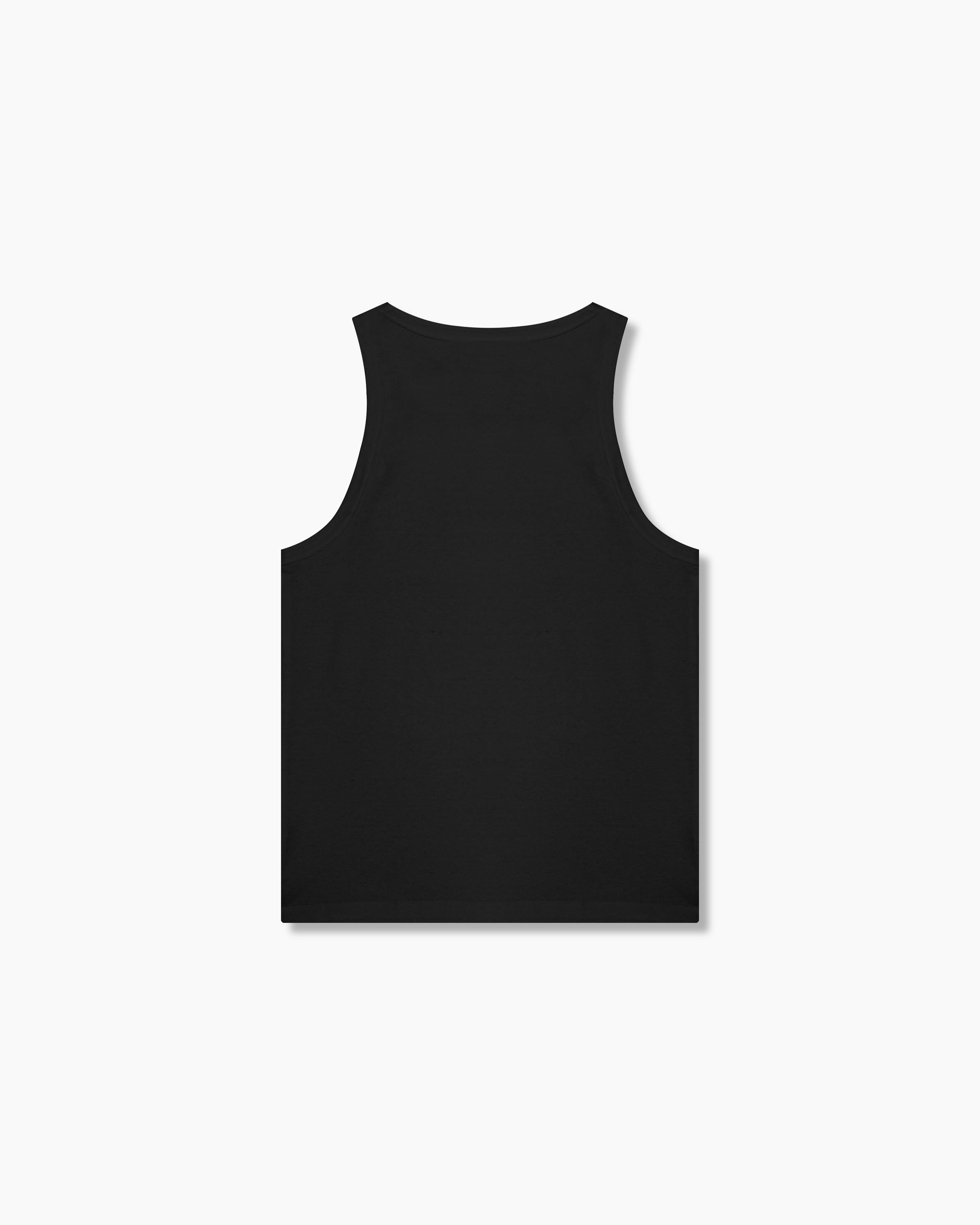 Cotton Rib Tank Top Men - Obsidian