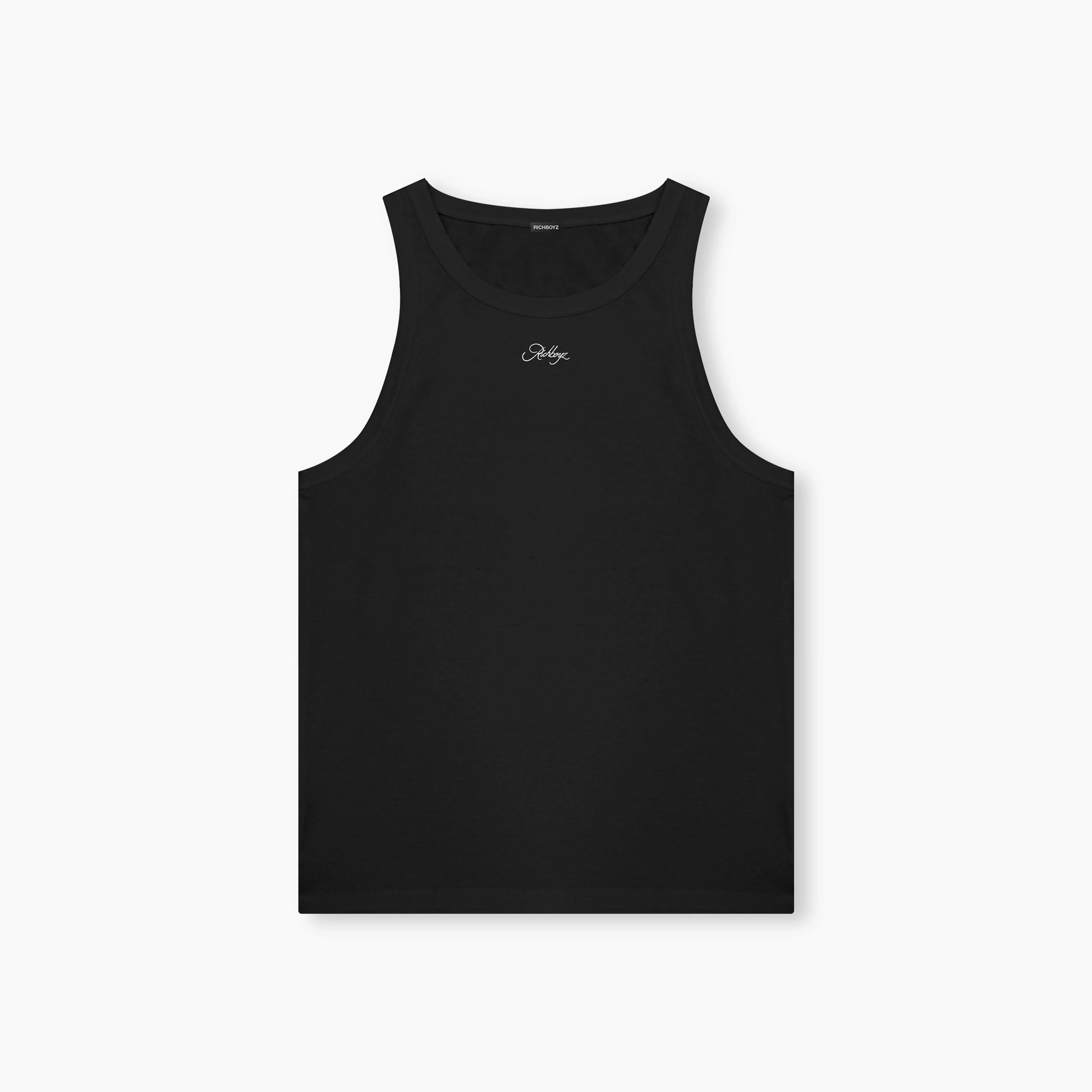 Cotton Rib Tank Top Men - Obsidian
