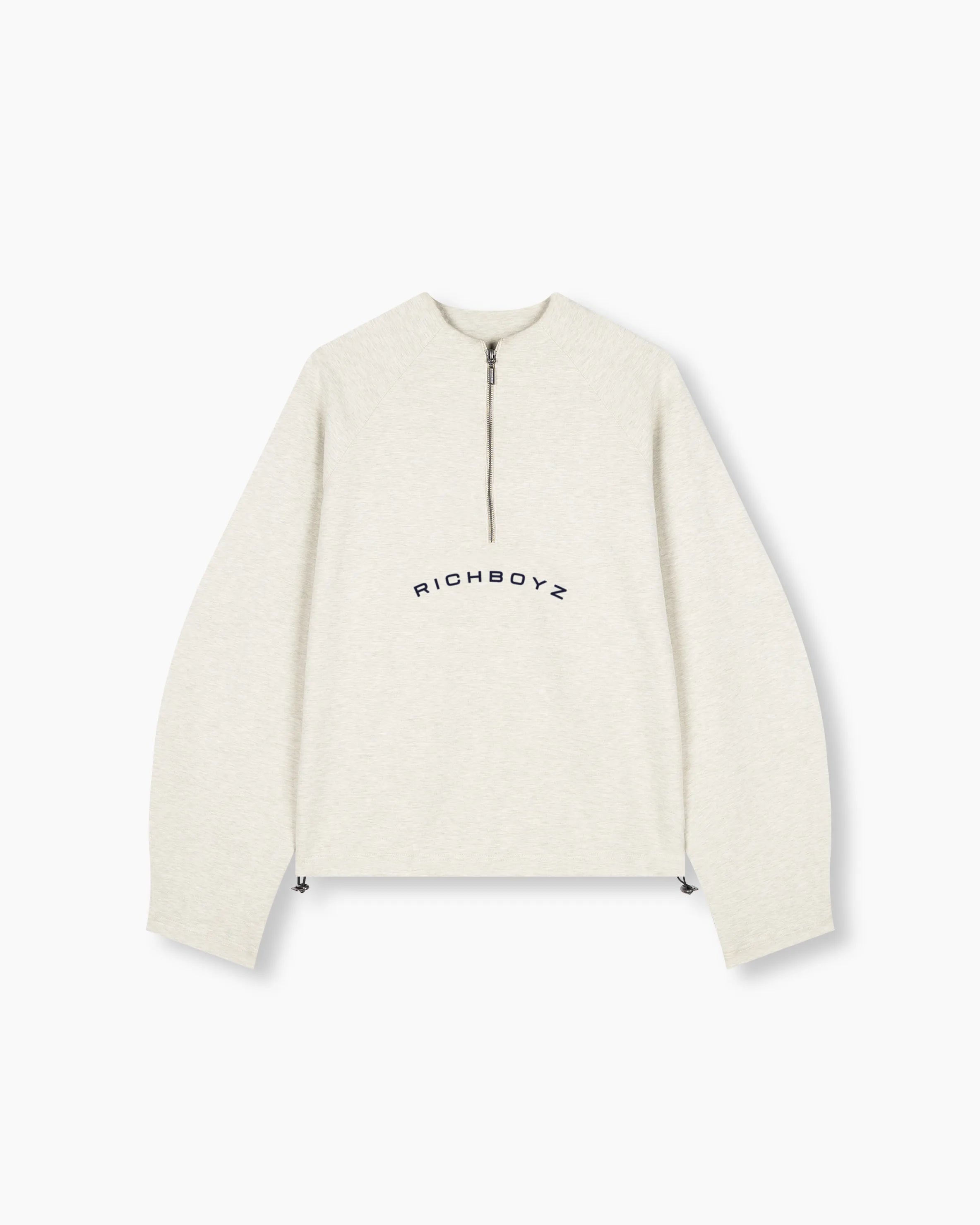 Airy Zip Sweater - Heather Gray