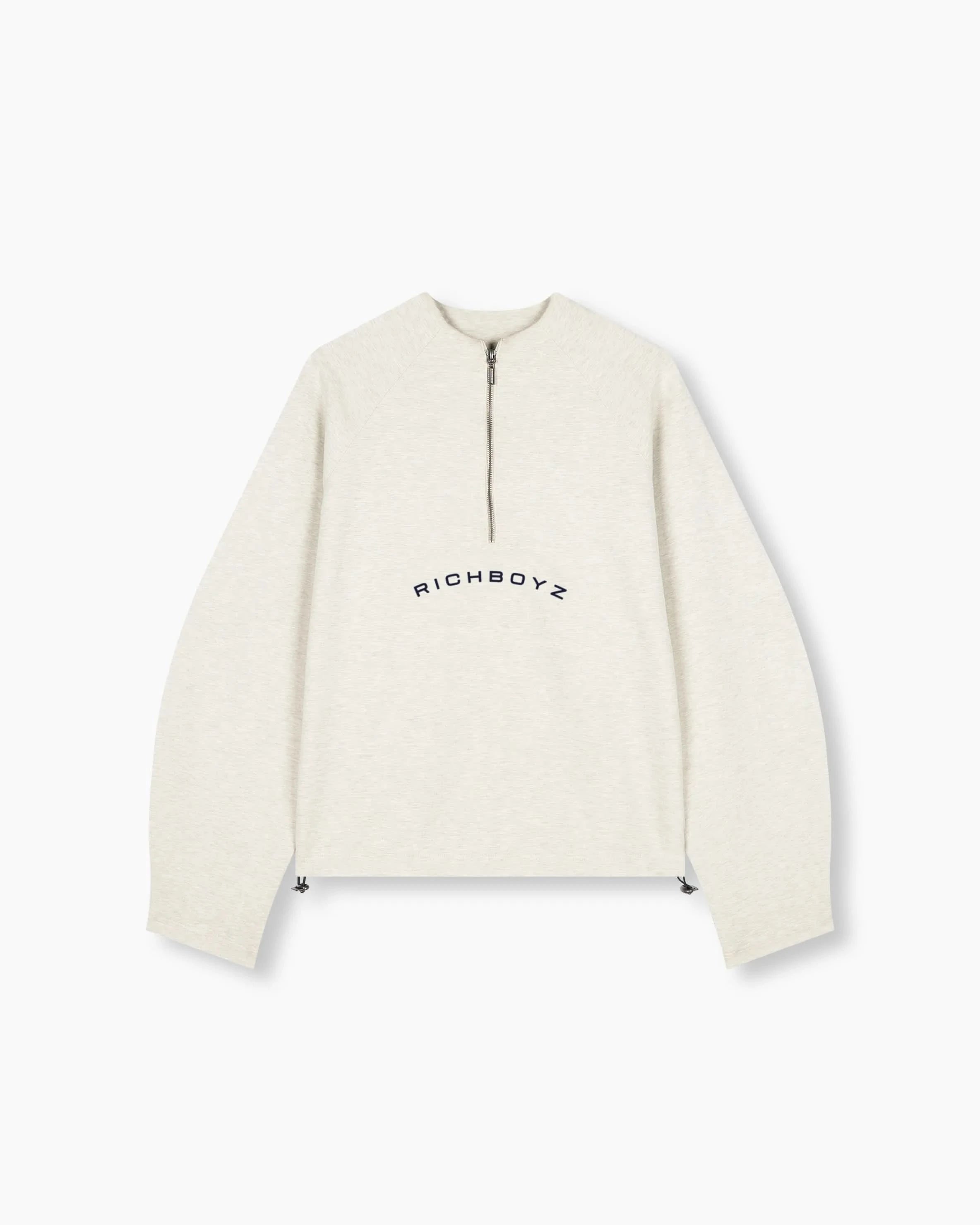 Airy Zip Sweater - Heather Gray