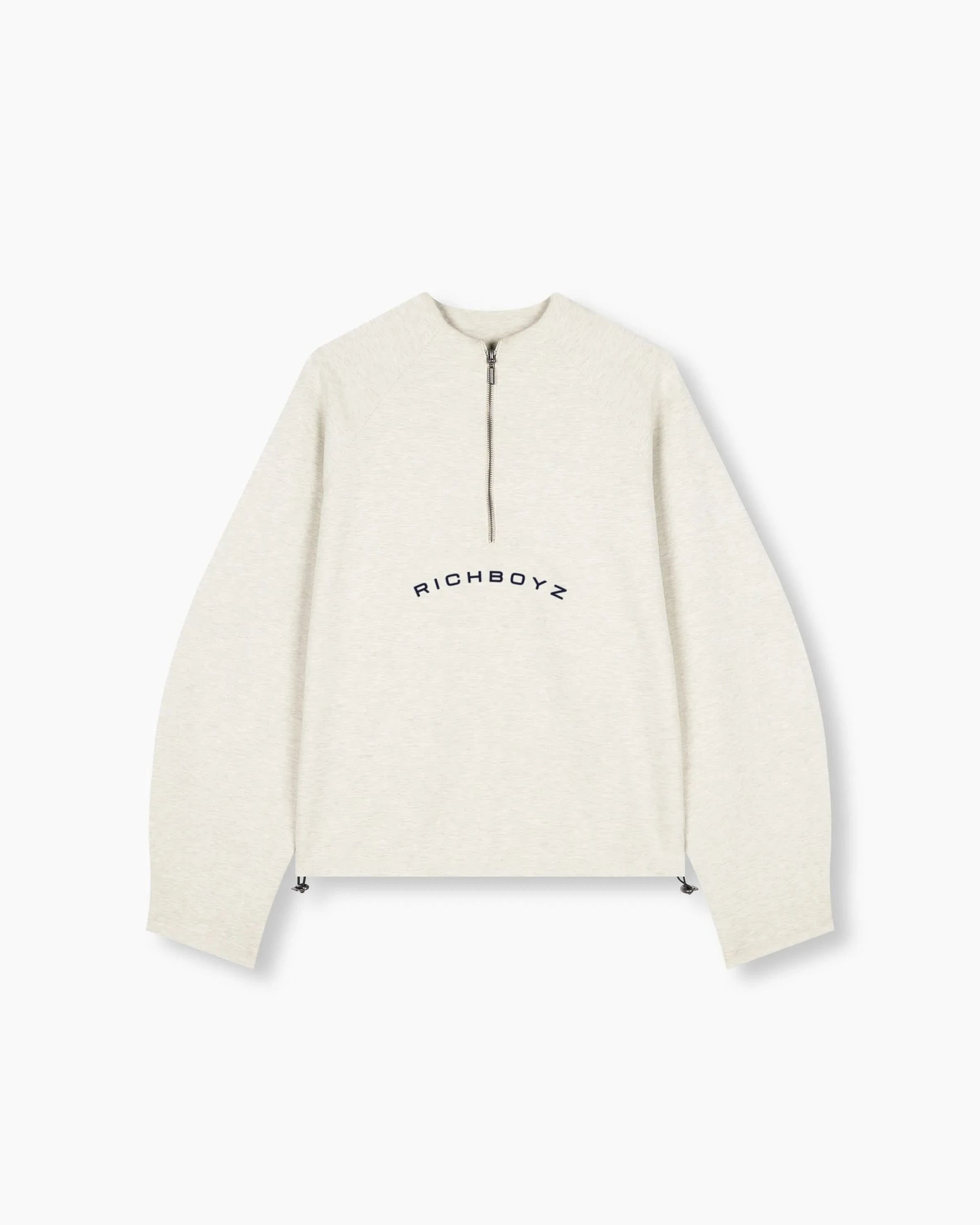 Airy Zip Sweater - Heather Gray