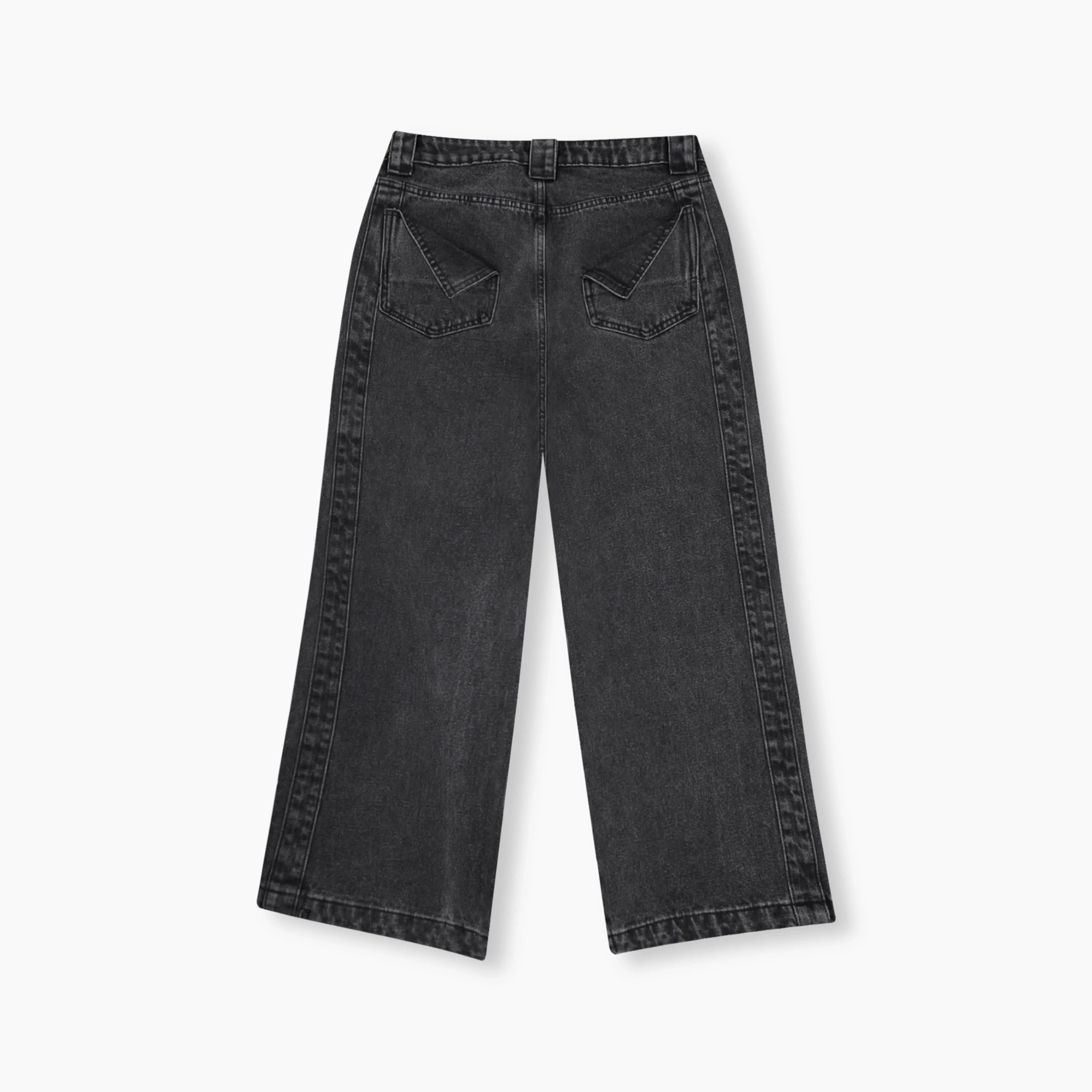 Washed Denim Pants