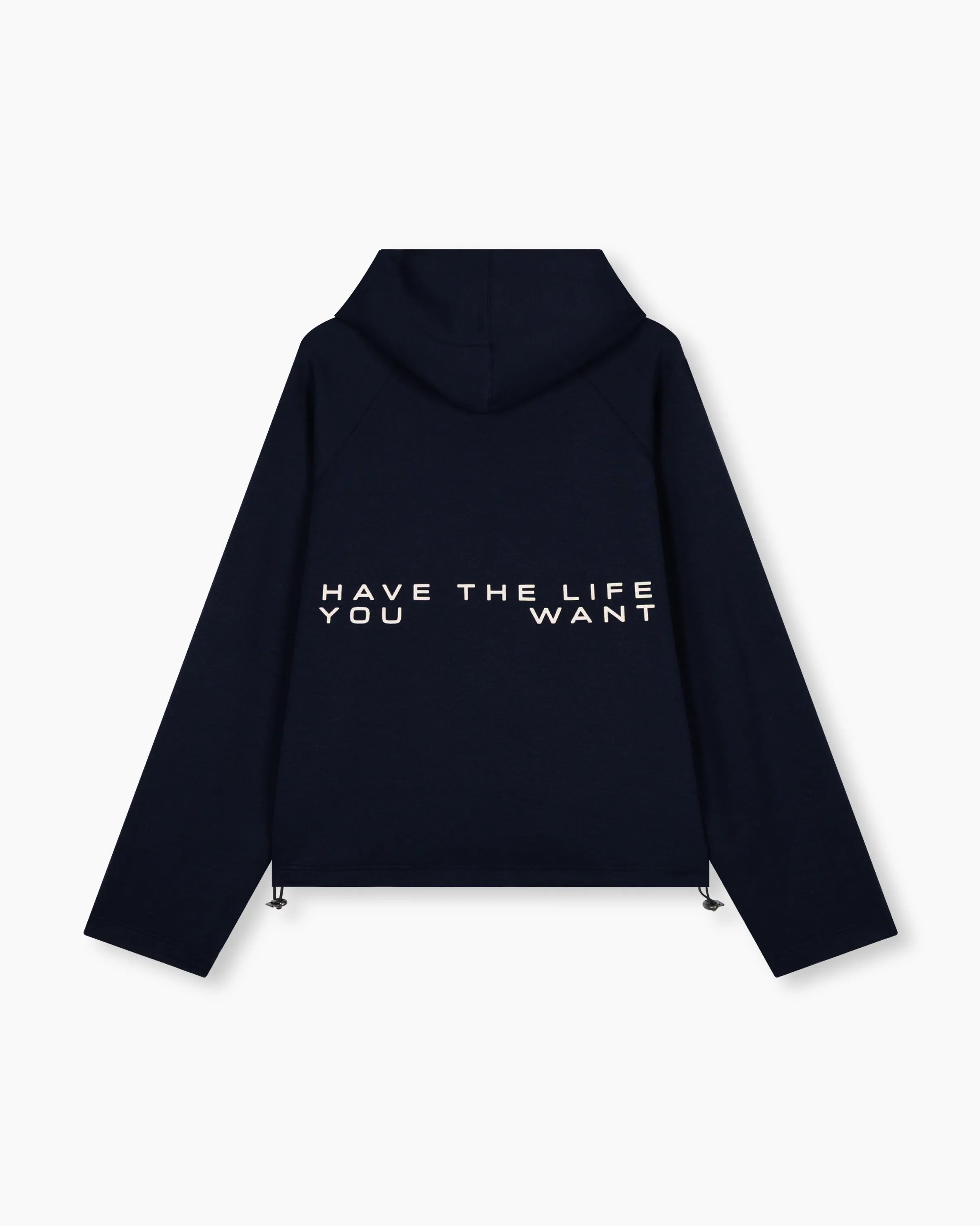 Airy Quarter Zip Hoodie - Navy Blue