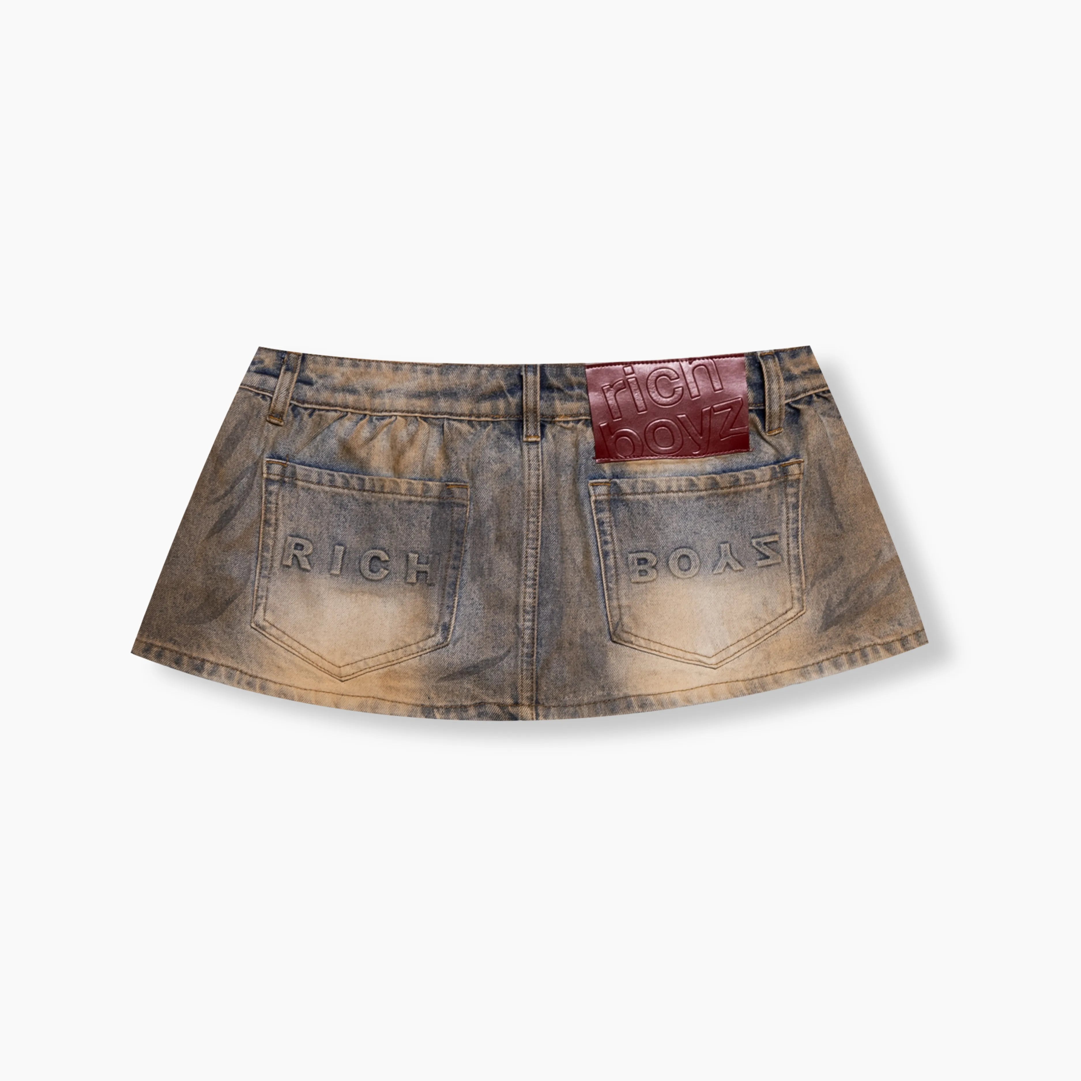 Denim Micro Skirt - Mud