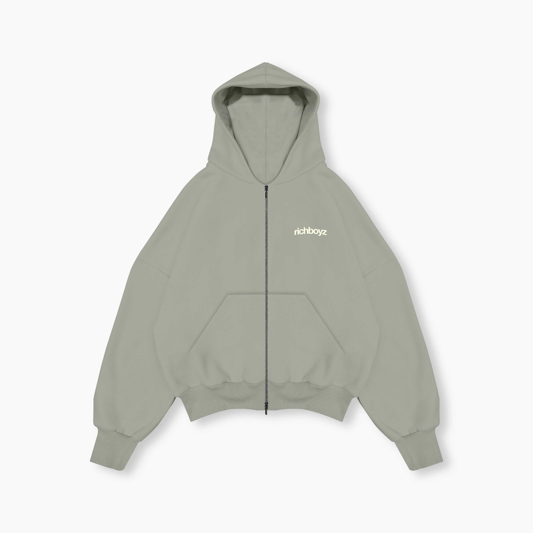 Double Zip Box Hoodie V2 - Icy Gray Double Zip Box Hoodie V2 - Icy Gray