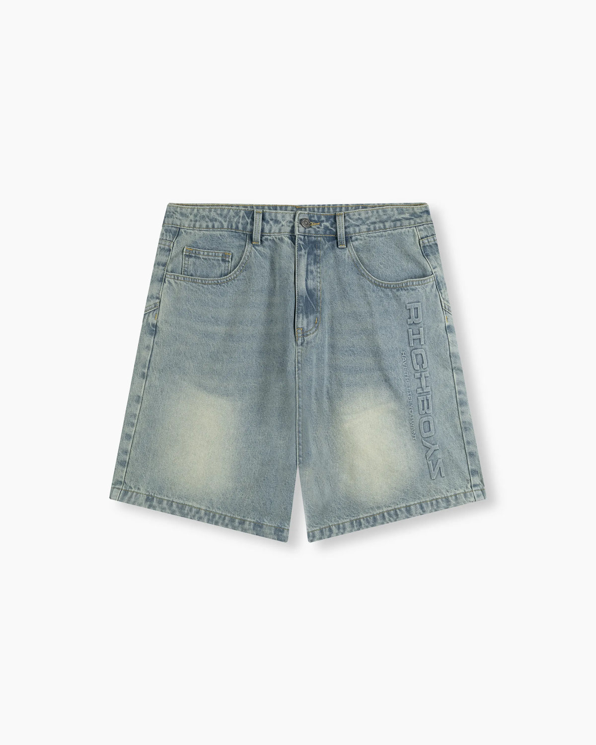 Baggy Denim Shorts - Washed Indigo