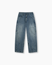 Barrel Denim Pants - Washed Indigo