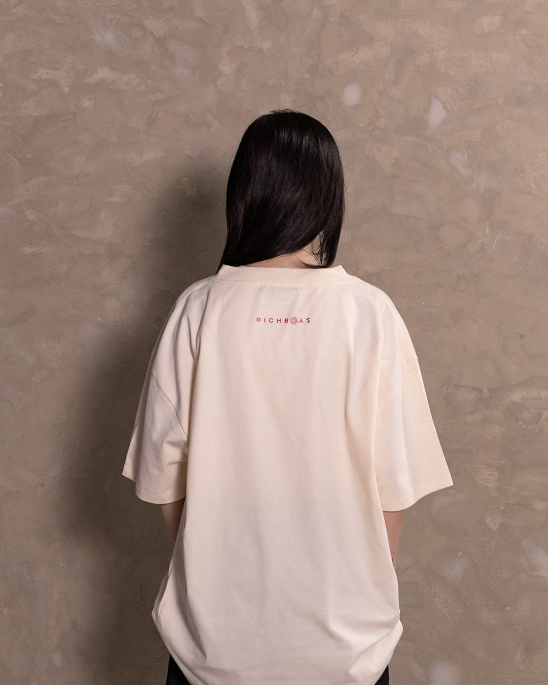 Relaxed Drop Shoulder Tee - Rosé