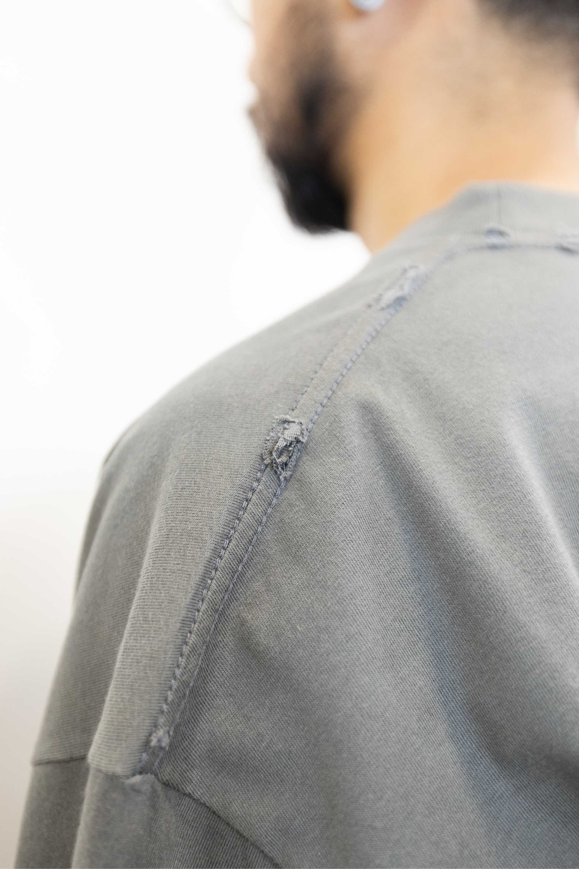 Relaxed Drop Shoulder Tee - Smoke