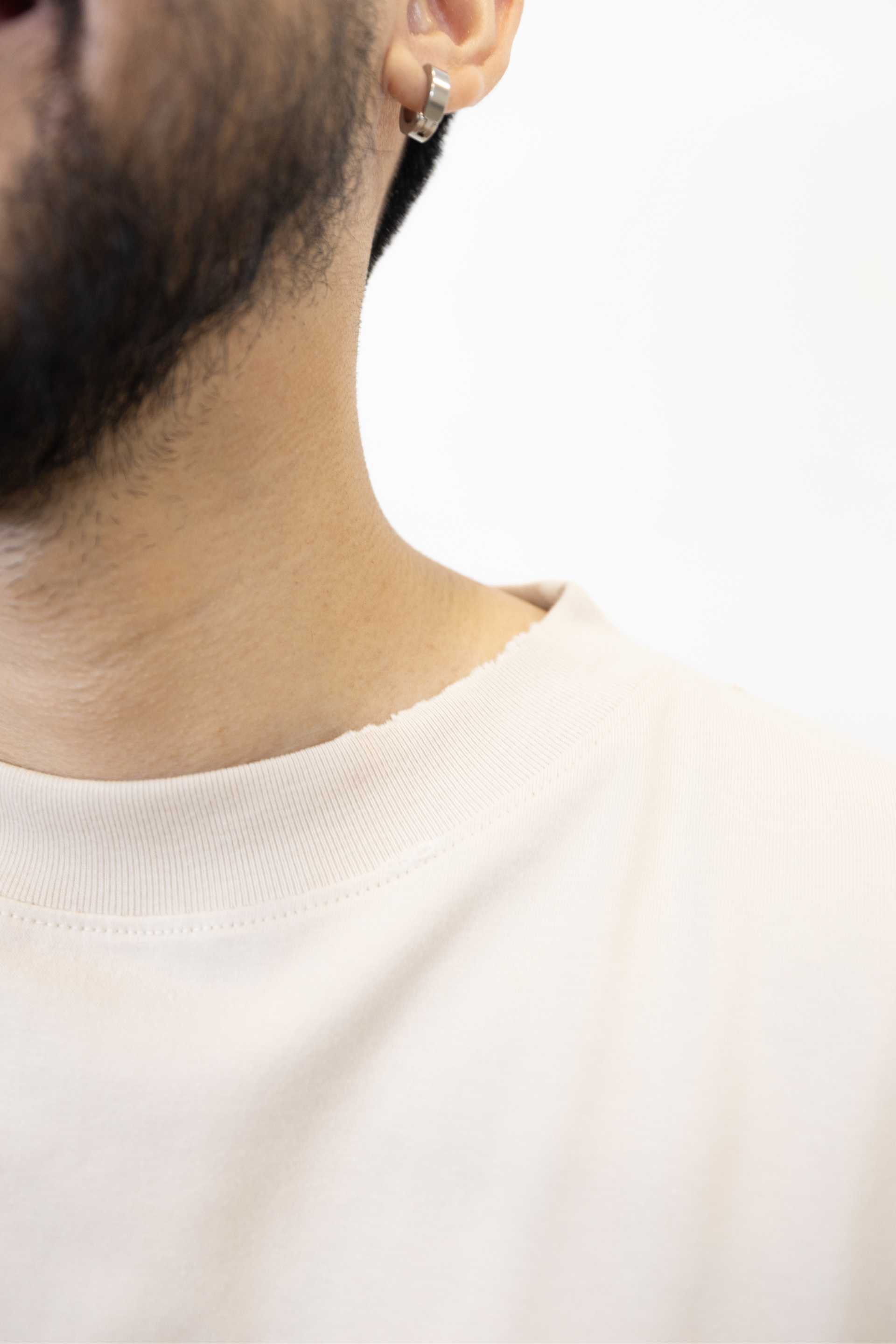 Relaxed Drop Shoulder Tee - Bone