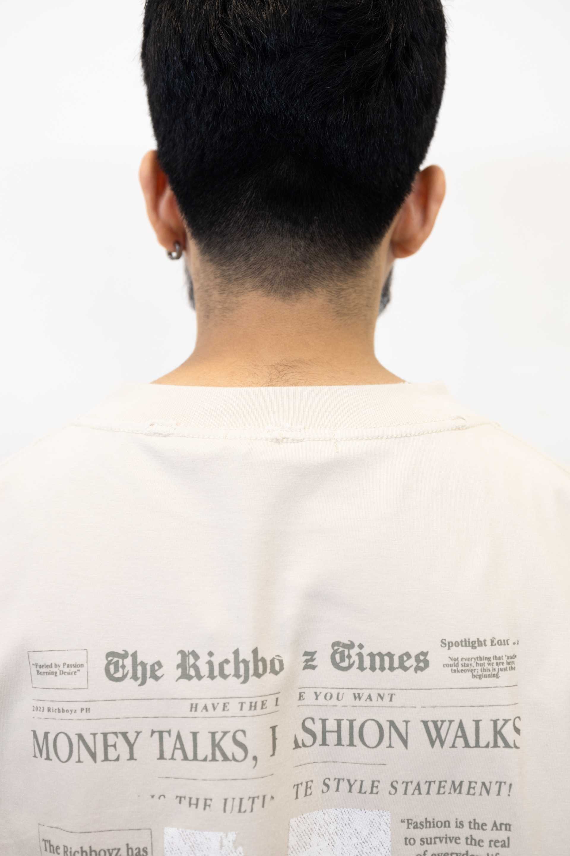 Relaxed Drop Shoulder Tee - Bone