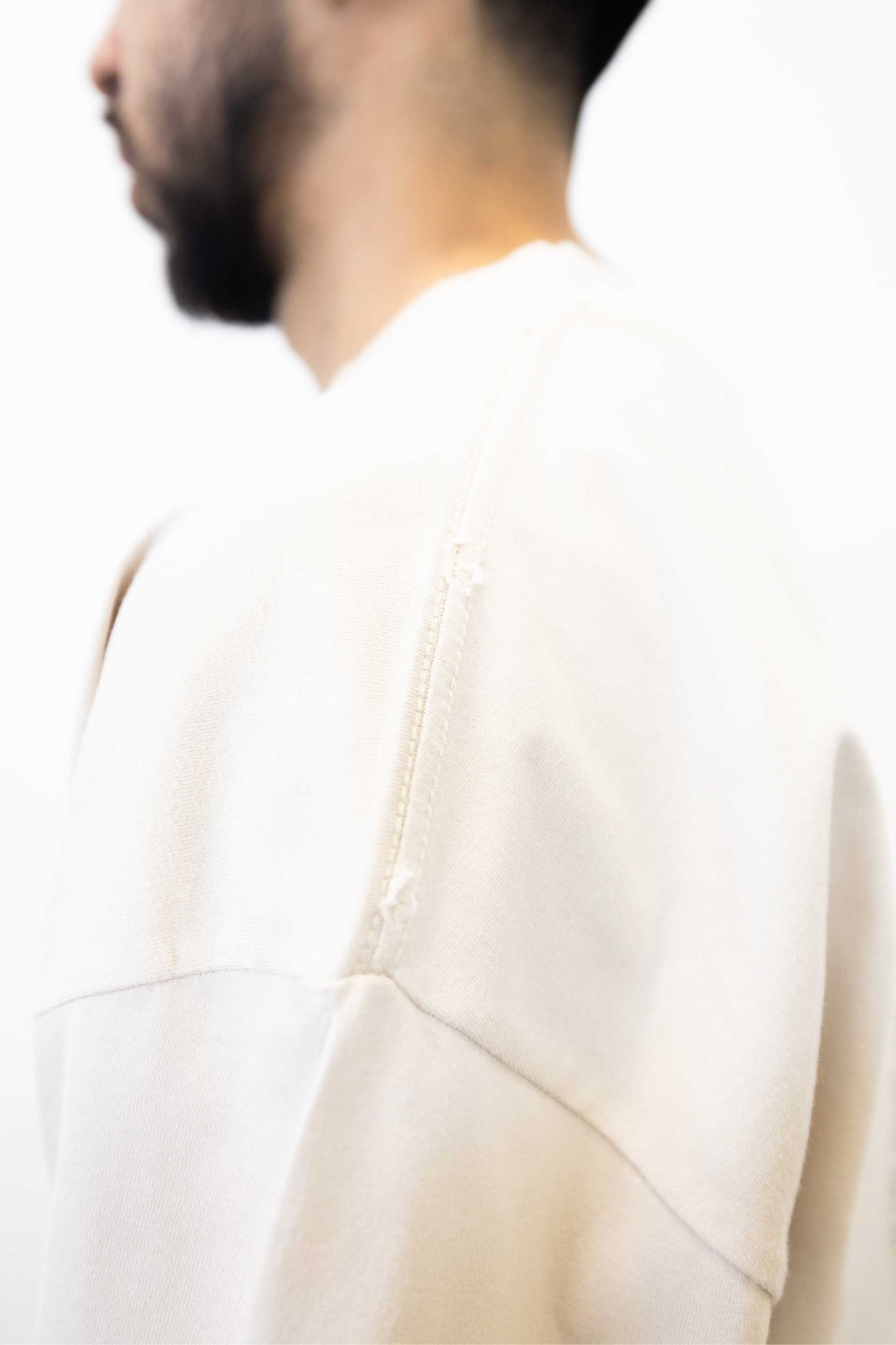 Relaxed Drop Shoulder Tee - Bone