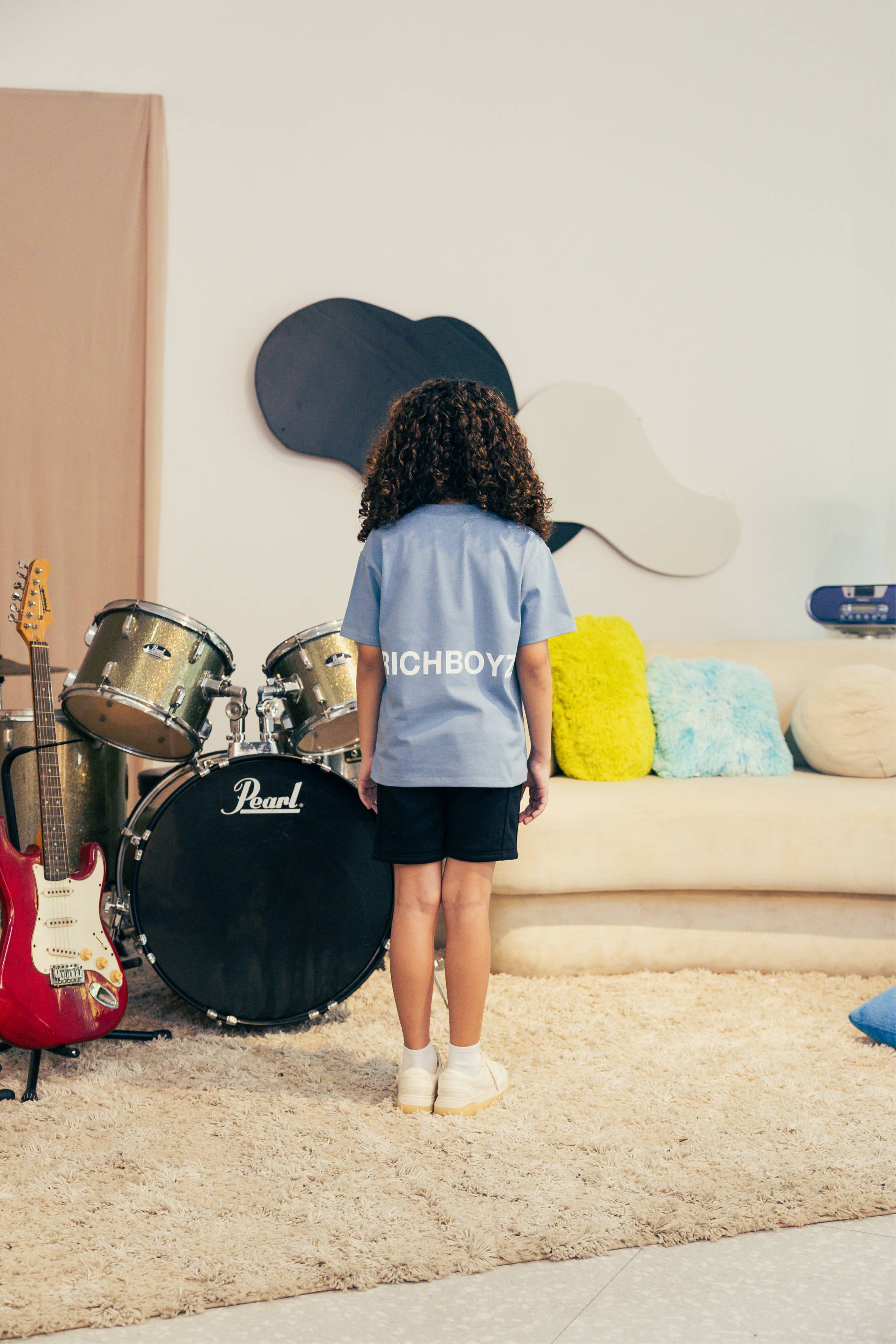 Kidz Relaxed Drop Shoulder Tee - Powder Blue