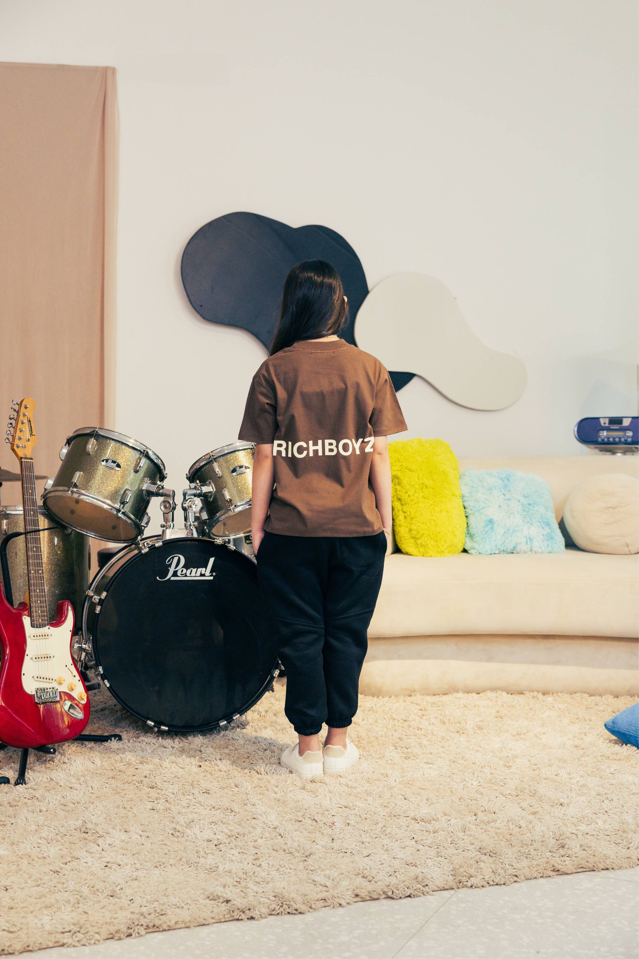 Kidz Relaxed Drop Shoulder Tee - Choco Brown