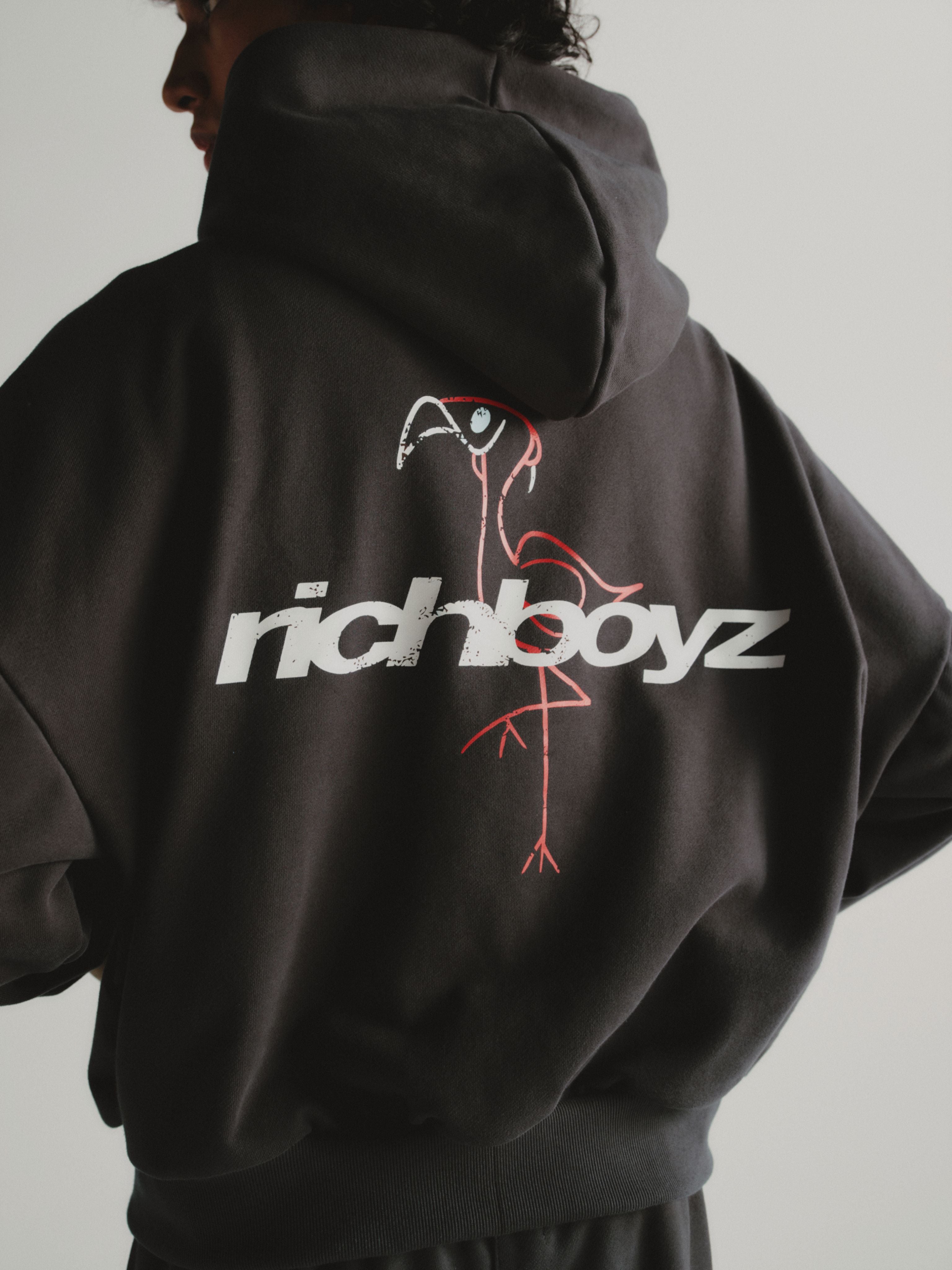 Double Zip Box Hoodie - Asphalt