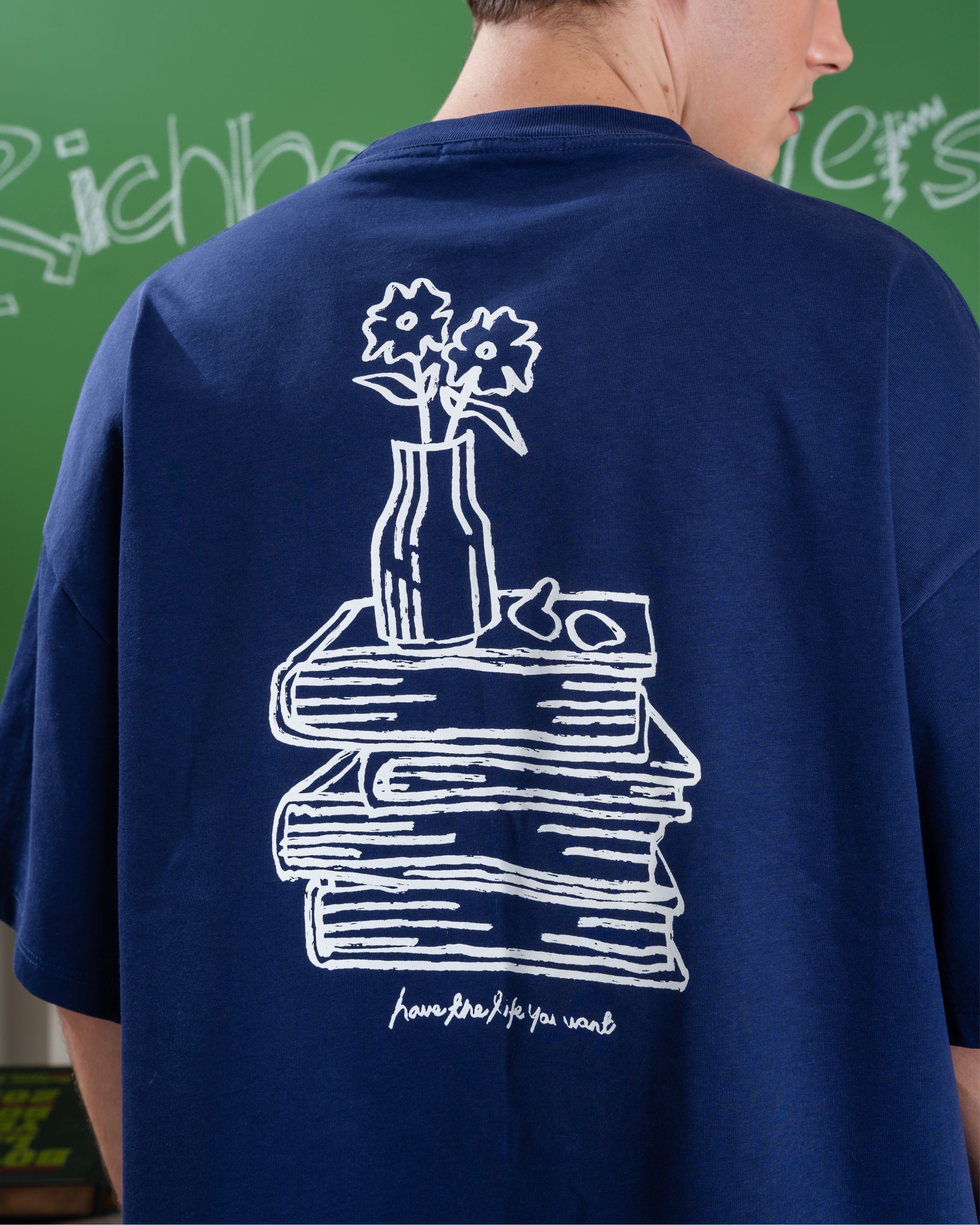 Premium Box Tee - Navy Blue