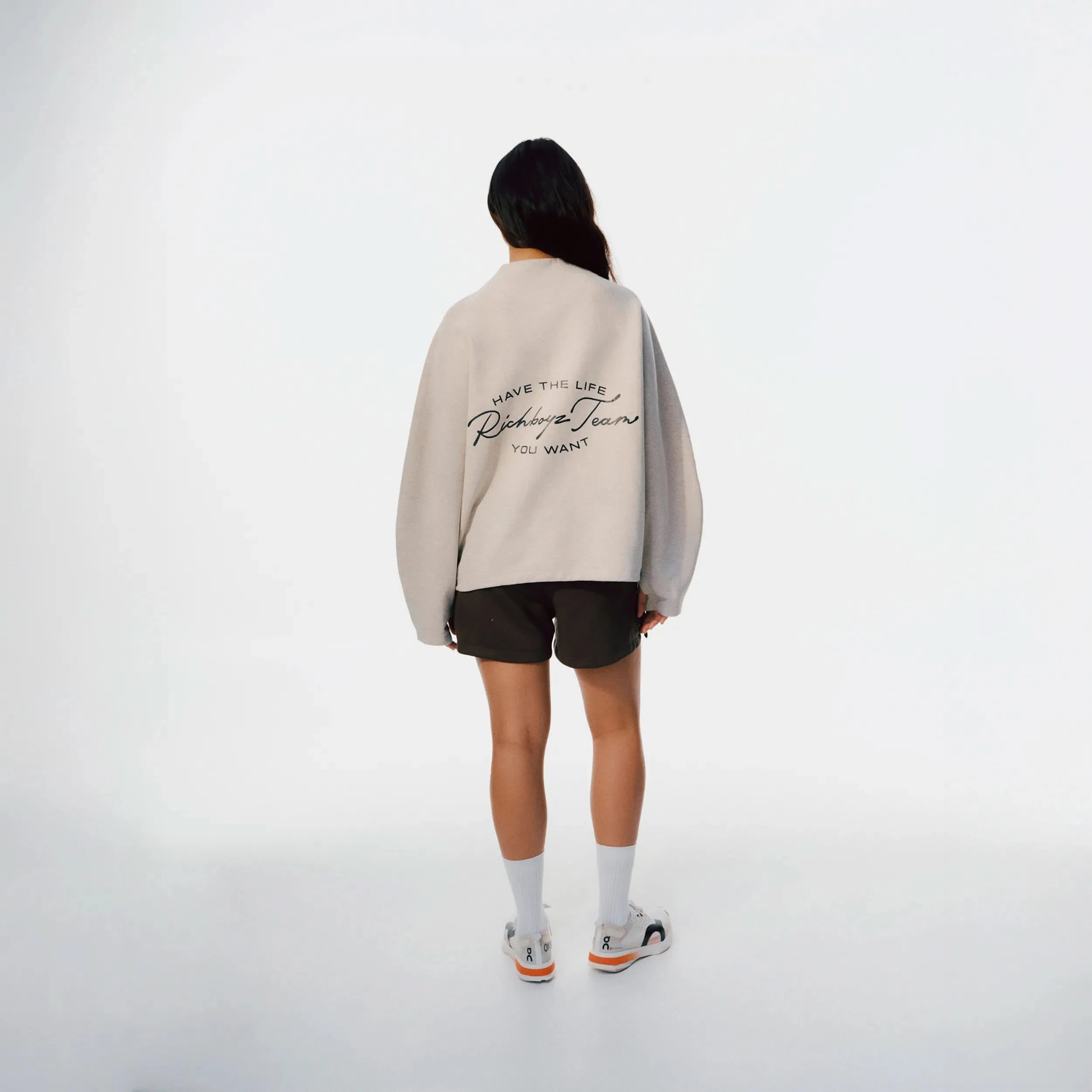 ichboyz Airy Zip Sweater Heather Gray lifestyle shot, post-workout luxury streetwear, Wear The After collection