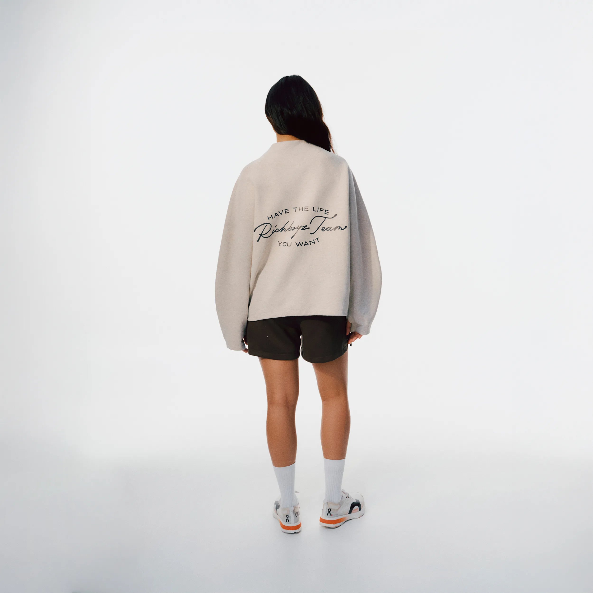 ichboyz Airy Zip Sweater Heather Gray lifestyle shot, post-workout luxury streetwear, Wear The After collection